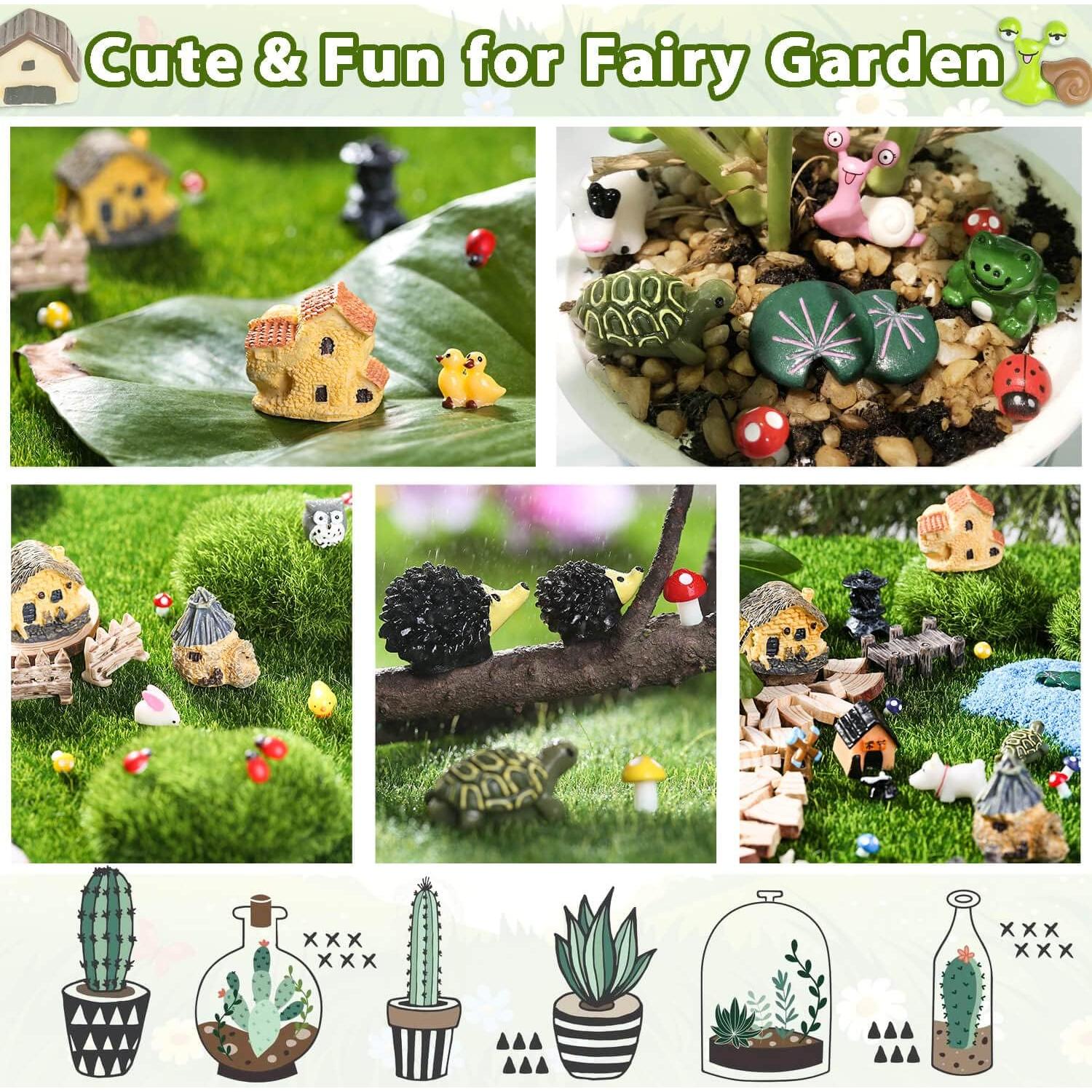 Kit Jardín de Hadas Modacraft 172 Piezas Miniaturas y Pines