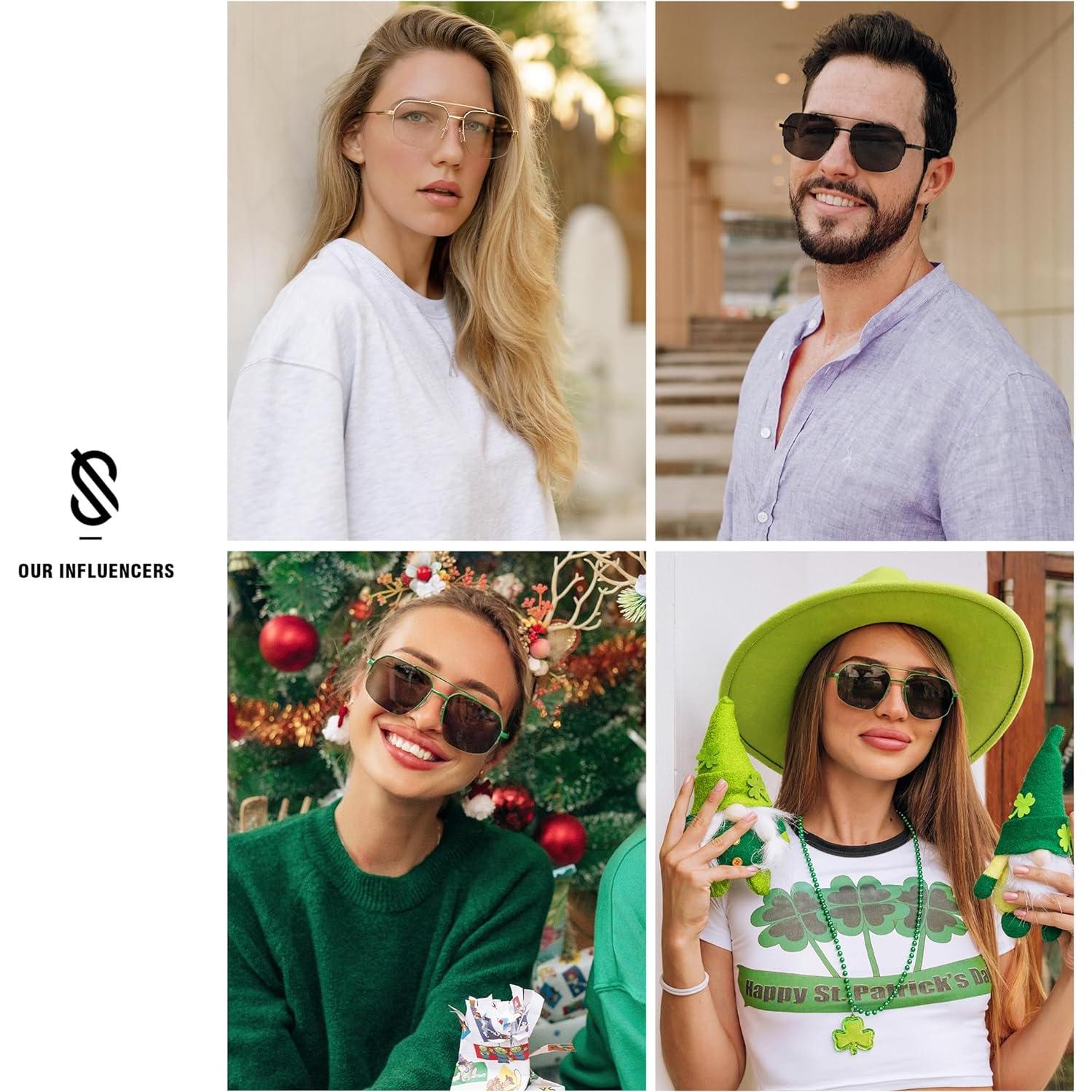 Gafas de sol aviador SOJOS SJ1191 unisex retro UV400