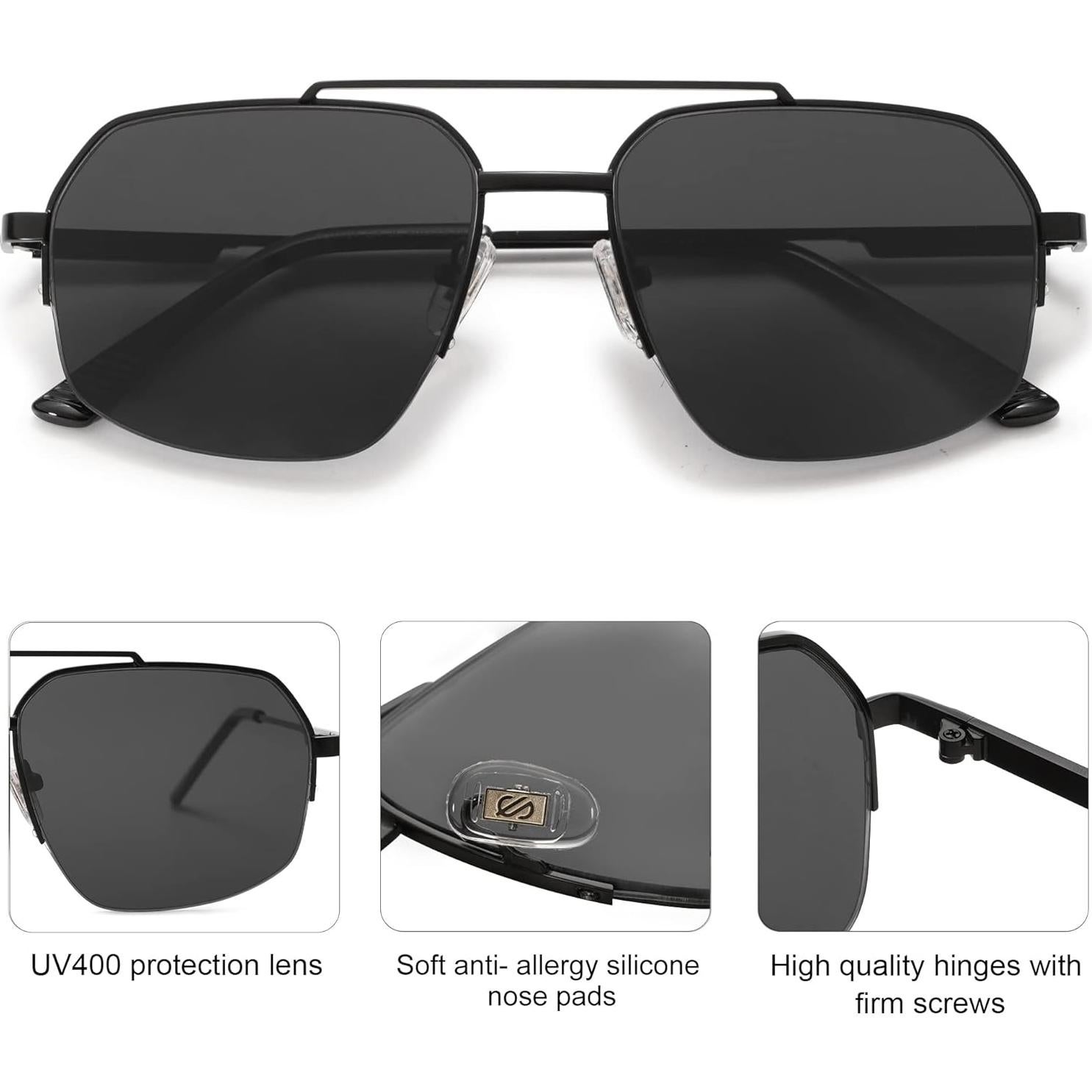 Gafas de sol aviador SOJOS SJ1191 unisex retro UV400