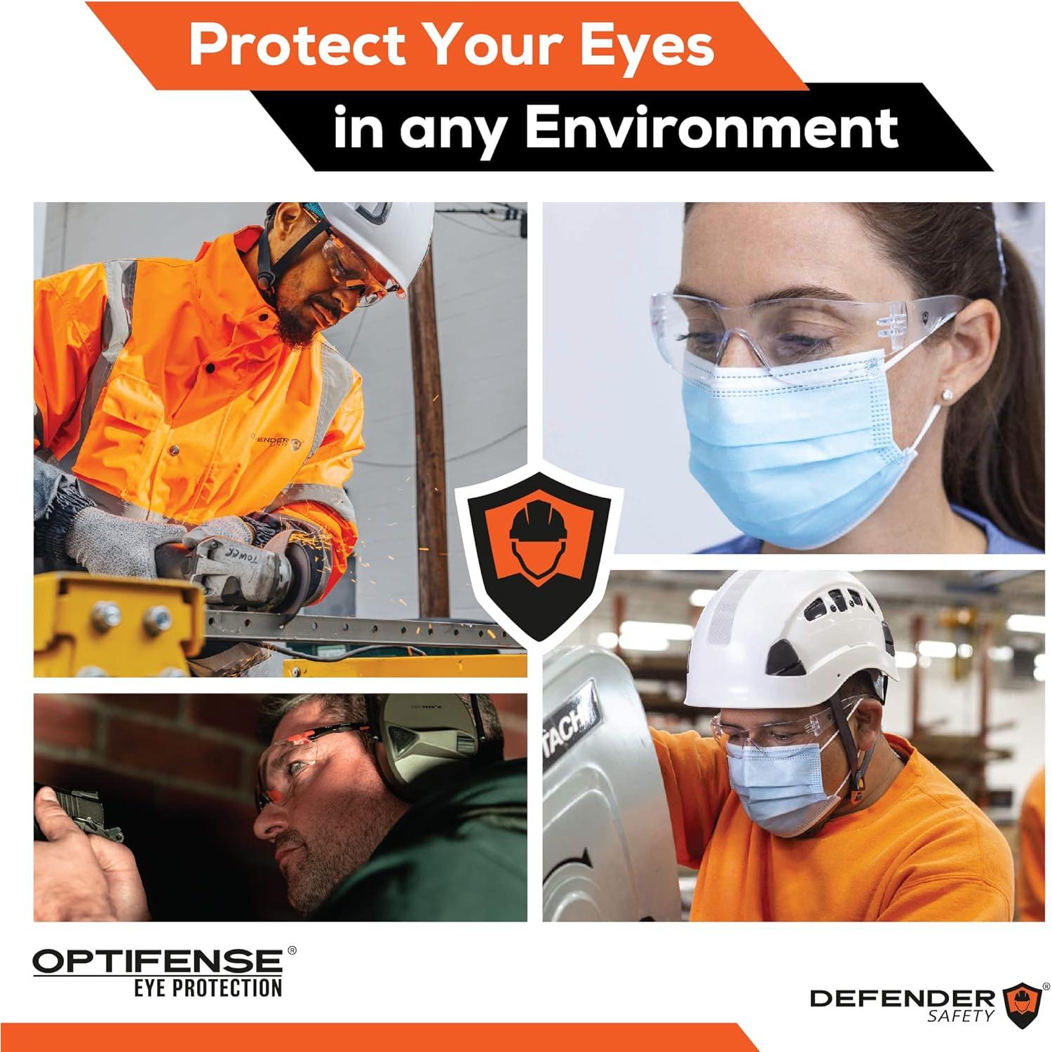 Gafas de Seguridad OPTIFENSE VS3 Anti Niebla Claras/Tintadas