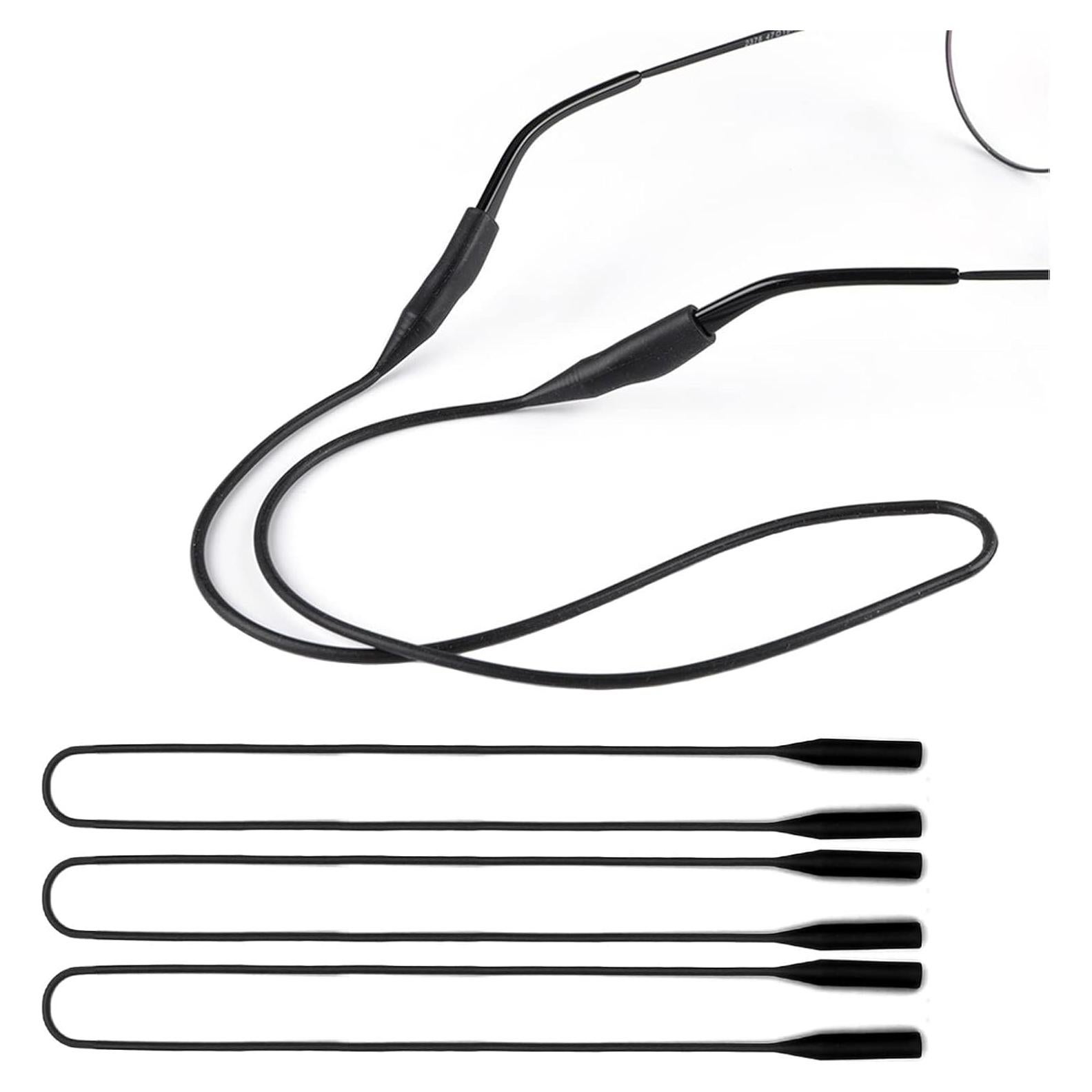 Correa de Gafas de Silicona UPIONIC - 55cm, 3 Unidades, Negro