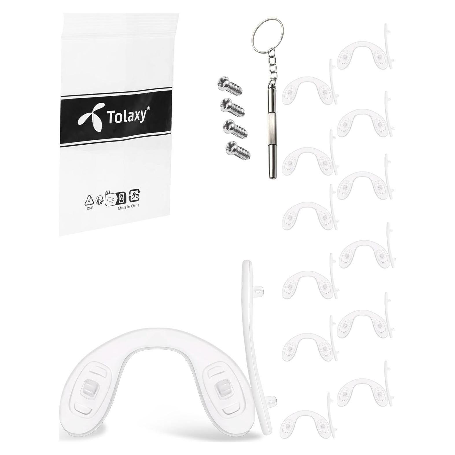 12 Almohadillas de Nariz Silicona Suave Tolaxy 40mm con Tornillo