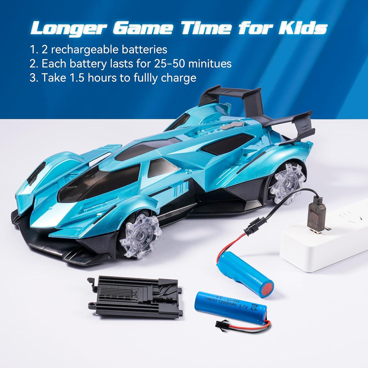 Coche RC Drift SASBSC Azul 1:12 con Luces y Música