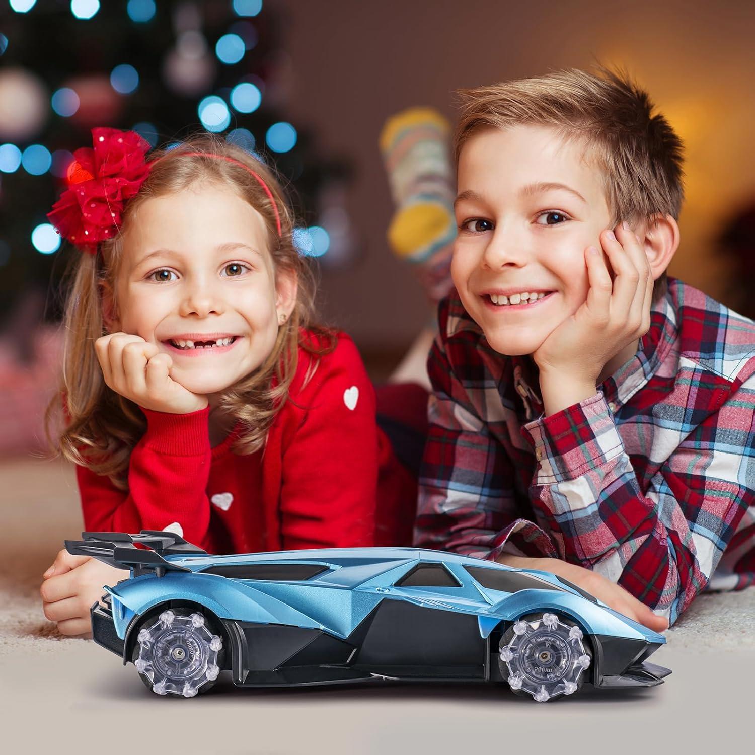 Coche RC Drift SASBSC Azul 1:12 con Luces y Música