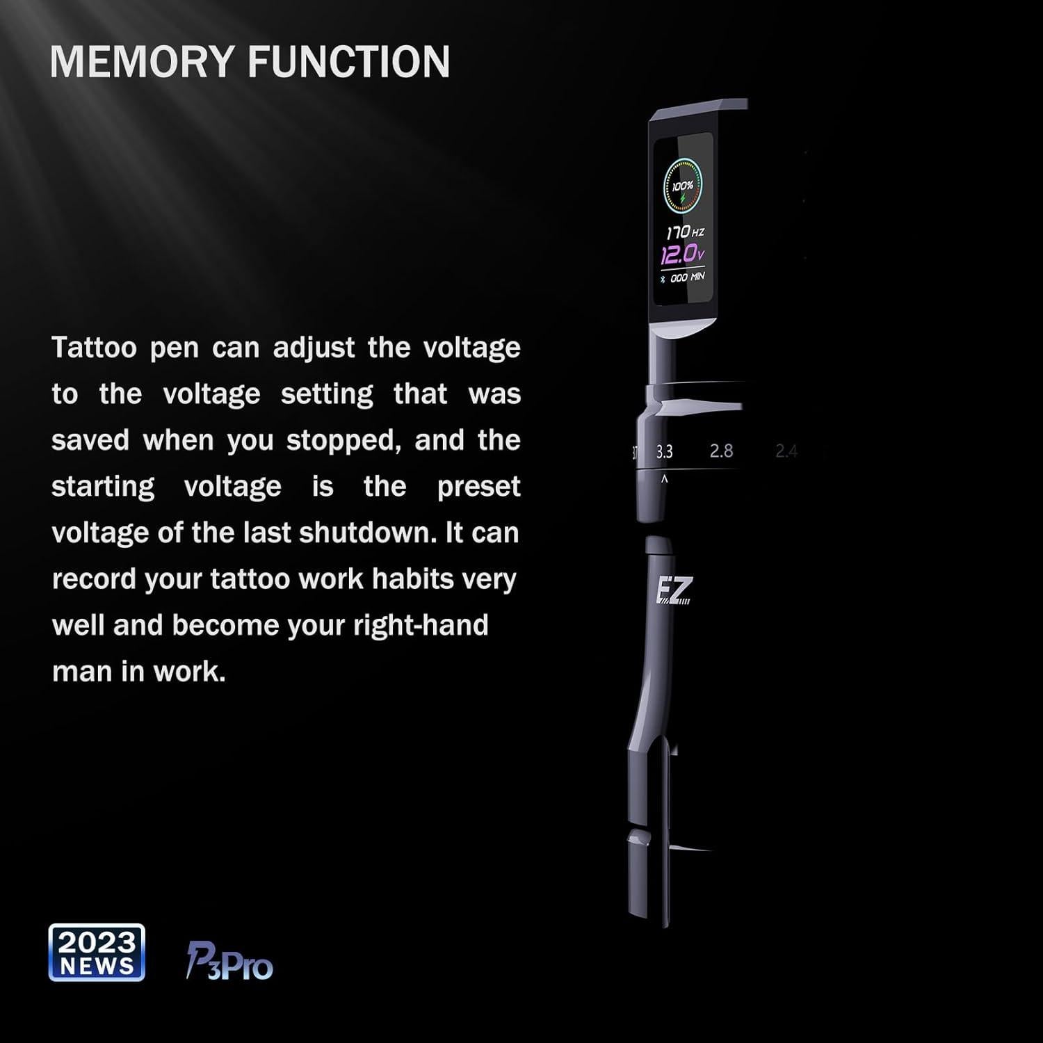 Máquina de Tatuaje Inalámbrica EZ P3 Pro - 6 Golpes Ajustables