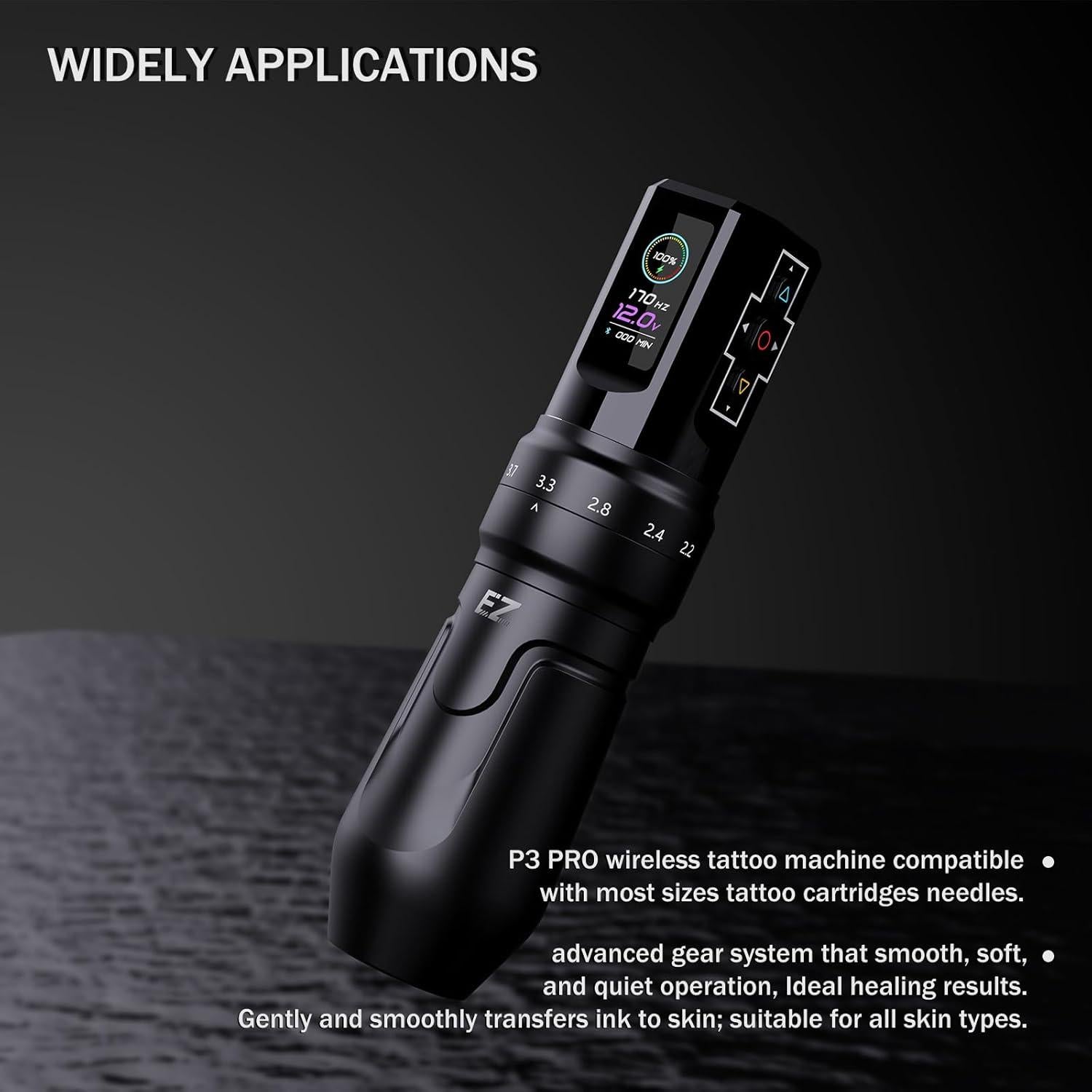 Máquina de Tatuaje Inalámbrica EZ P3 Pro - 6 Golpes Ajustables