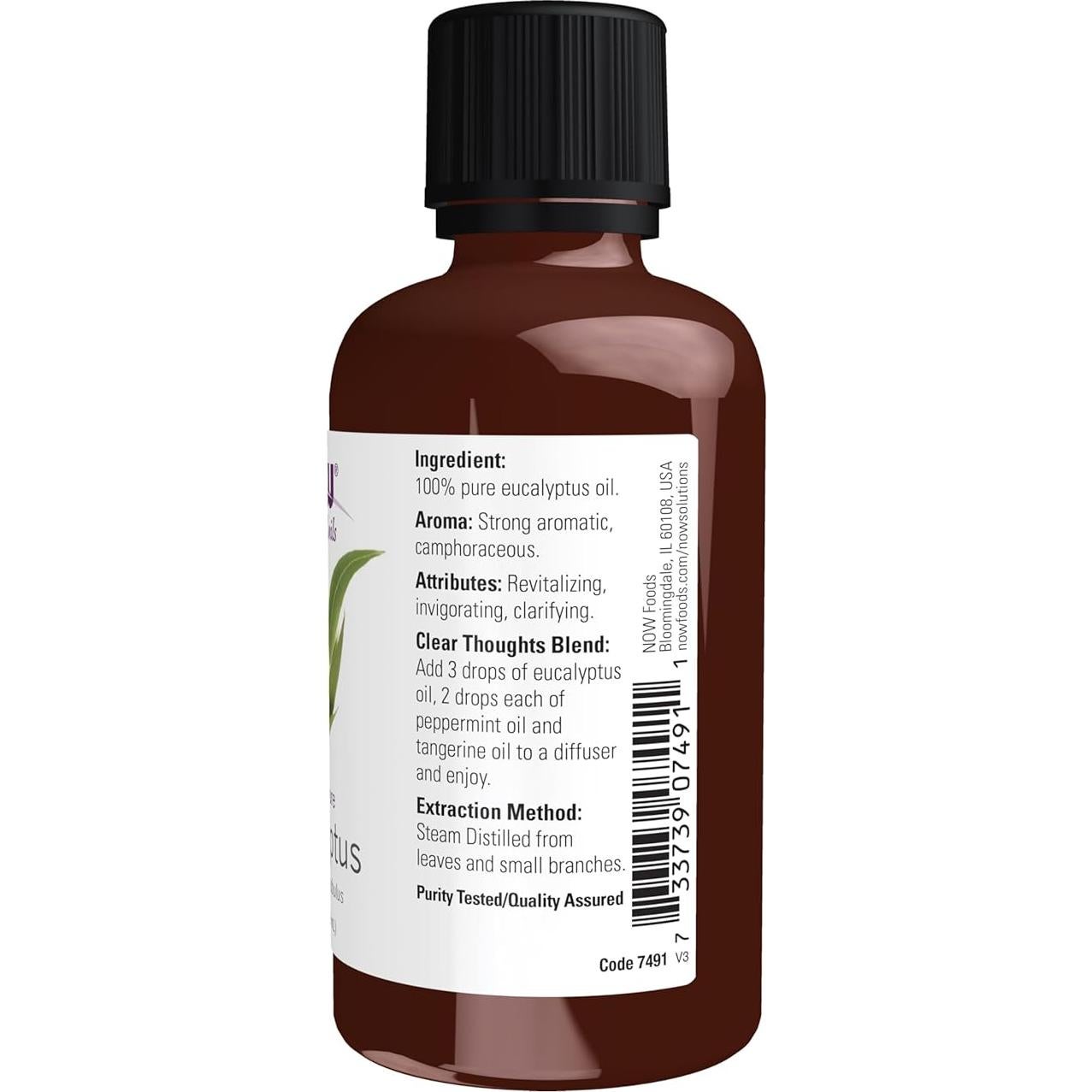 Aceite Esencial de Eucalipto NOW 100% Puro 56.7g