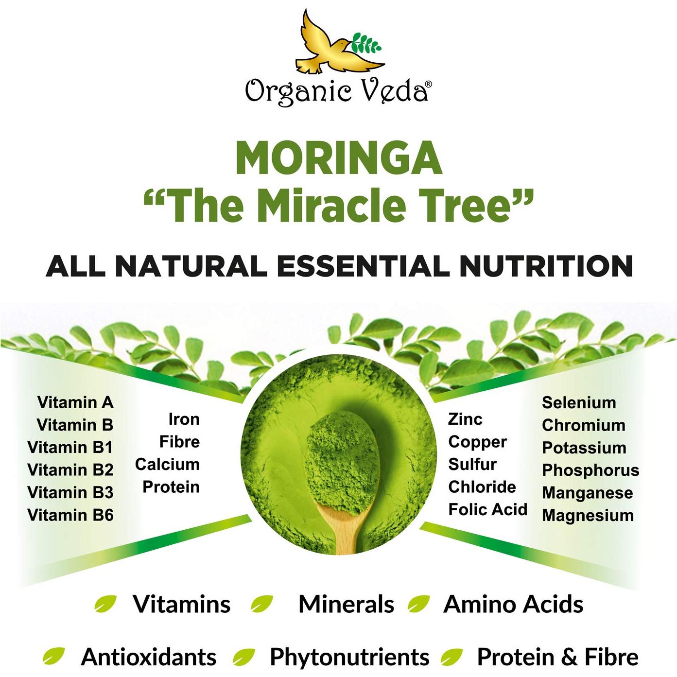 Hojas de Té de Moringa Orgánica Veda - 198g - Antioxidantes y Energía
