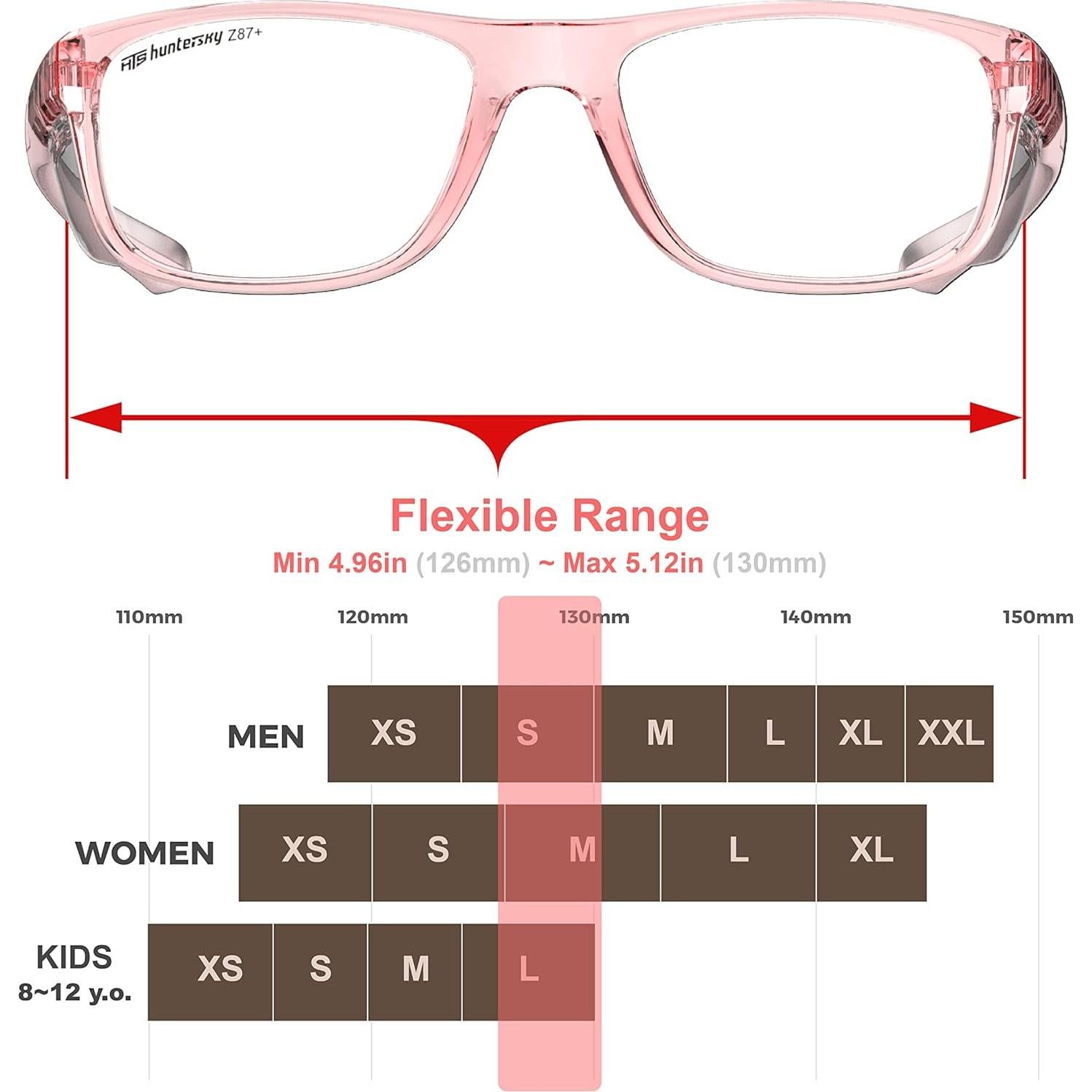 Gafas de Seguridad HTS TR90NZZ Pequeñas con Protectores Laterales