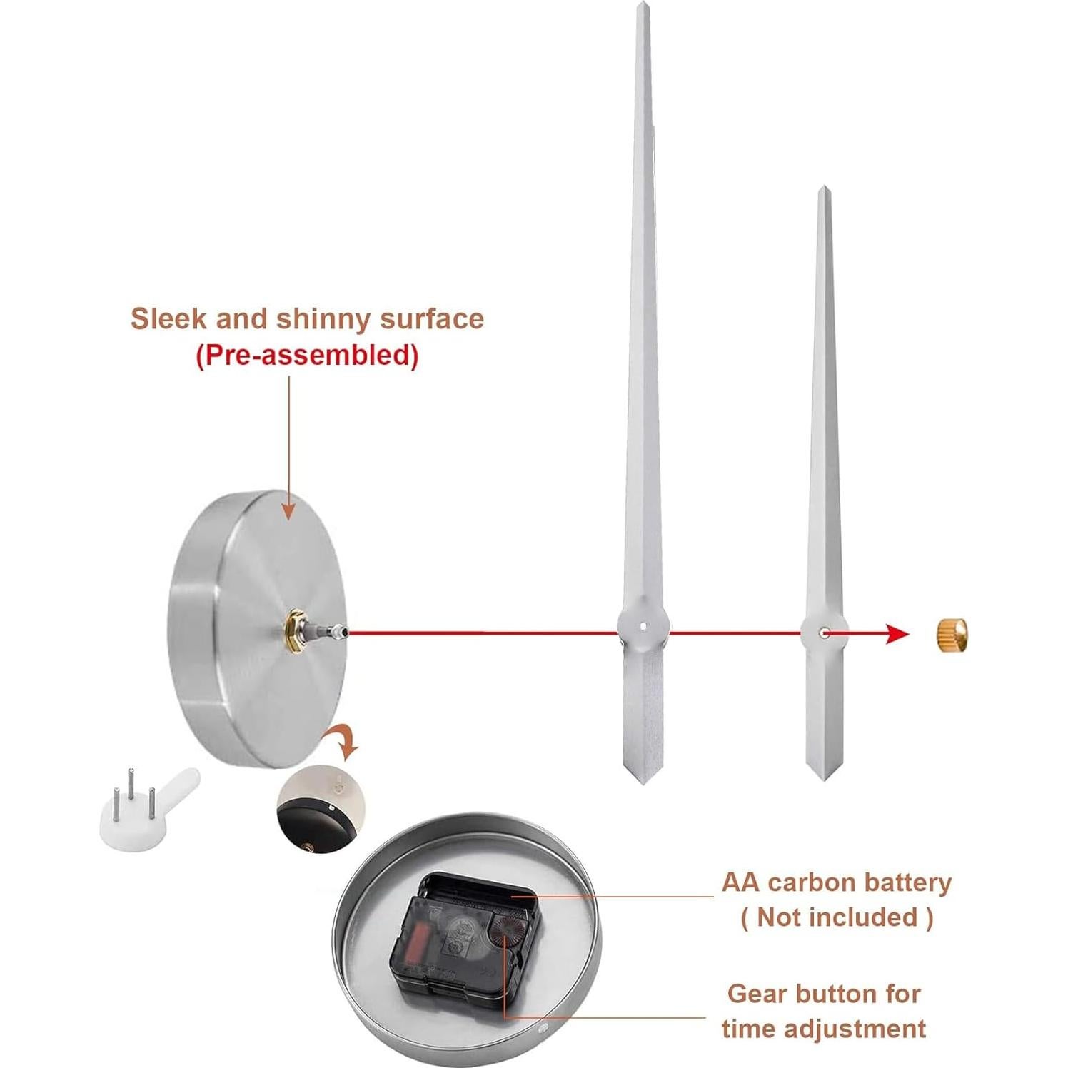 Reloj de Pared 3D AILILIFE con Manecillas de 31 cm y 39 cm