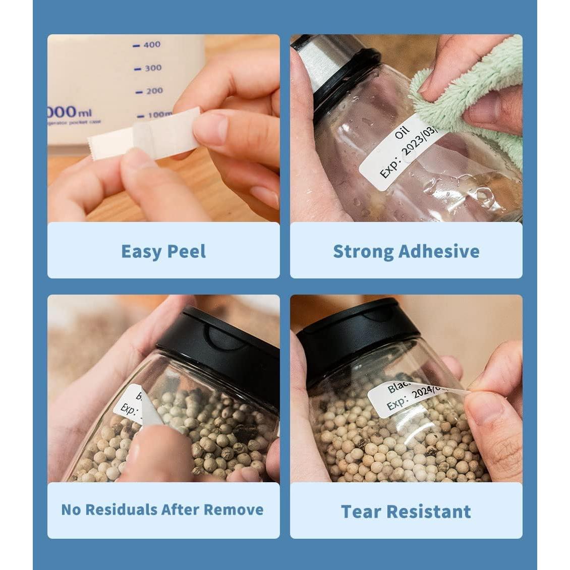 Cinta de Etiquetas Phomemo D30 3 Rollos 15mm x 6m Papel