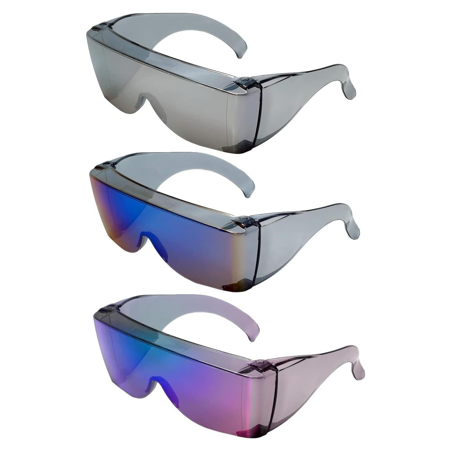 Gafas de Seguridad Fitover Calabria 3000 Azul Verde 3 Pzas