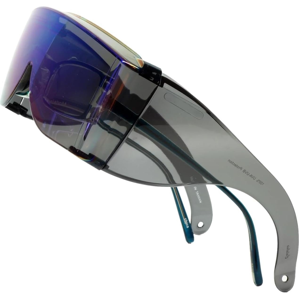 Gafas de Seguridad Fitover Calabria 3000 Azul Verde 3 Pzas