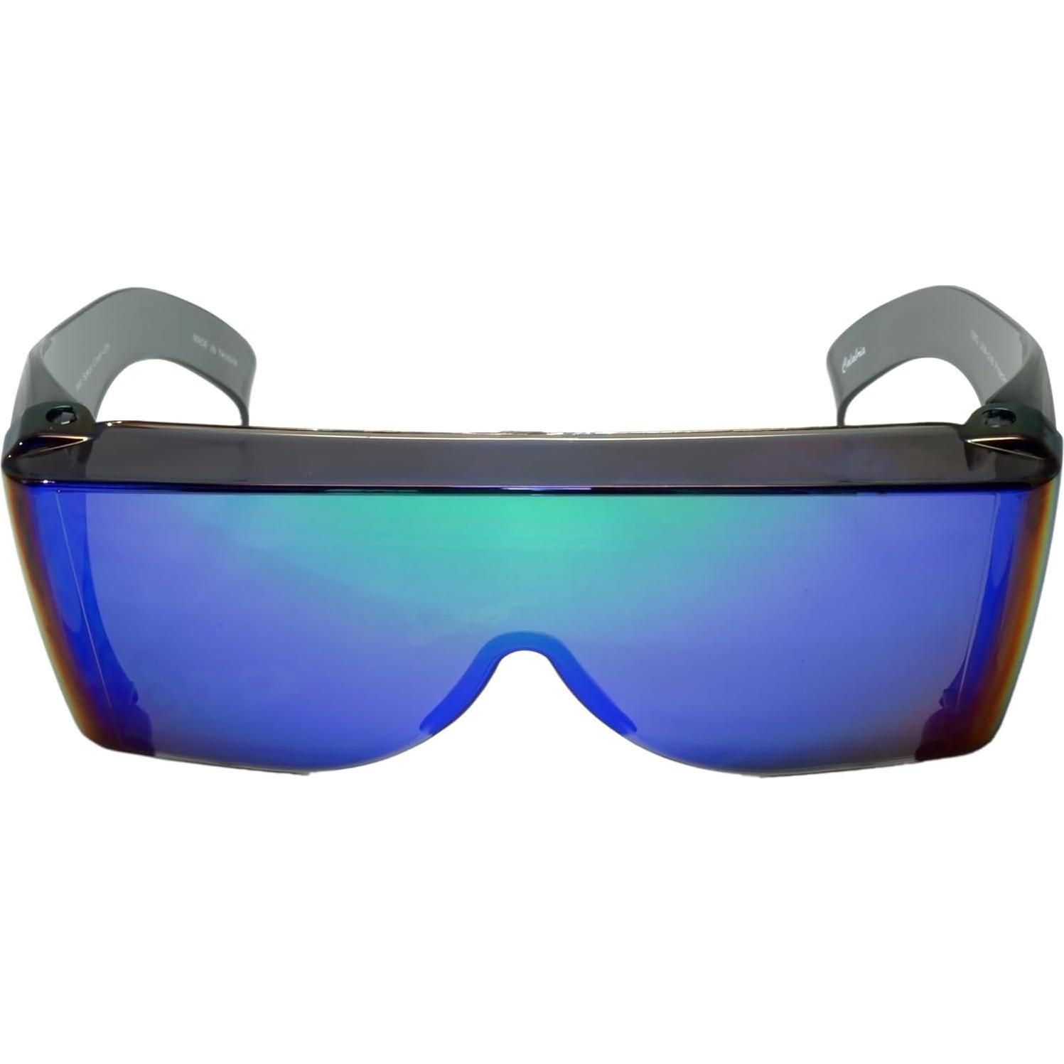 Gafas de Seguridad Fitover Calabria 3000 Azul Verde 3 Pzas
