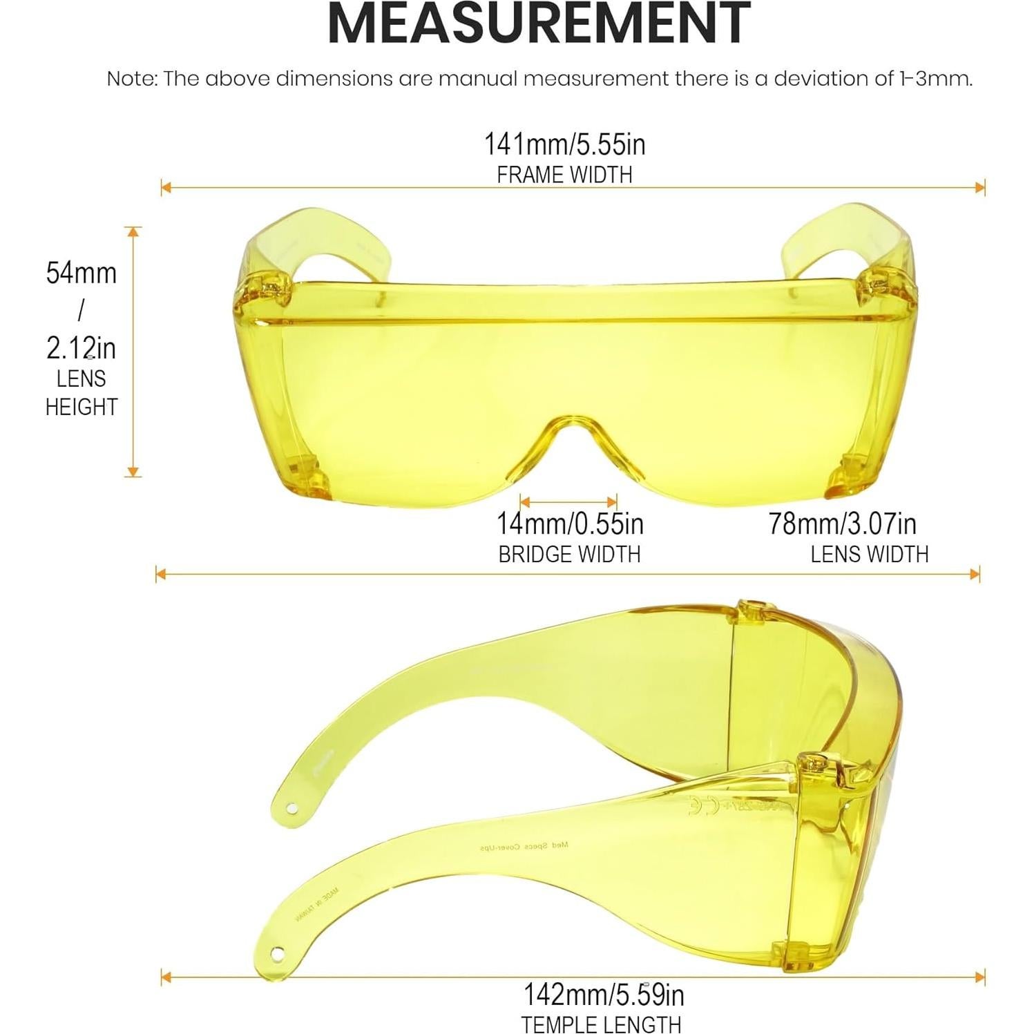 Gafas de Seguridad Calabria 3000 Fitover 3 Piezas Anti Niebla