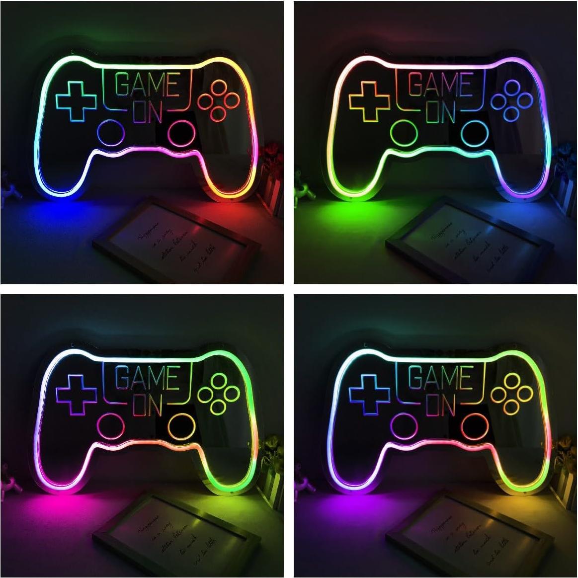 Luz Neón GamePad LED CACUINA 200+ Colores RGB 40x26cm