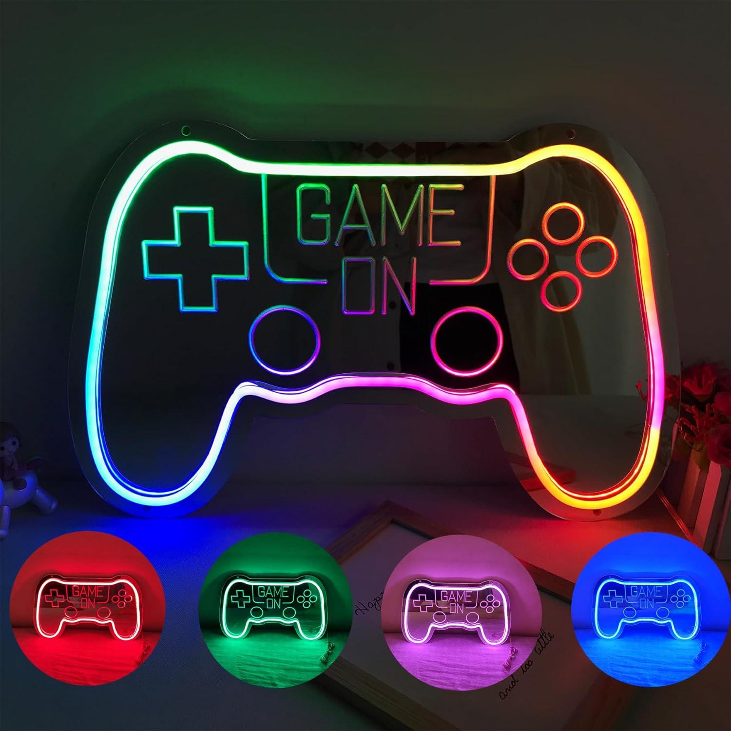Luz Neón GamePad LED CACUINA 200+ Colores RGB 40x26cm