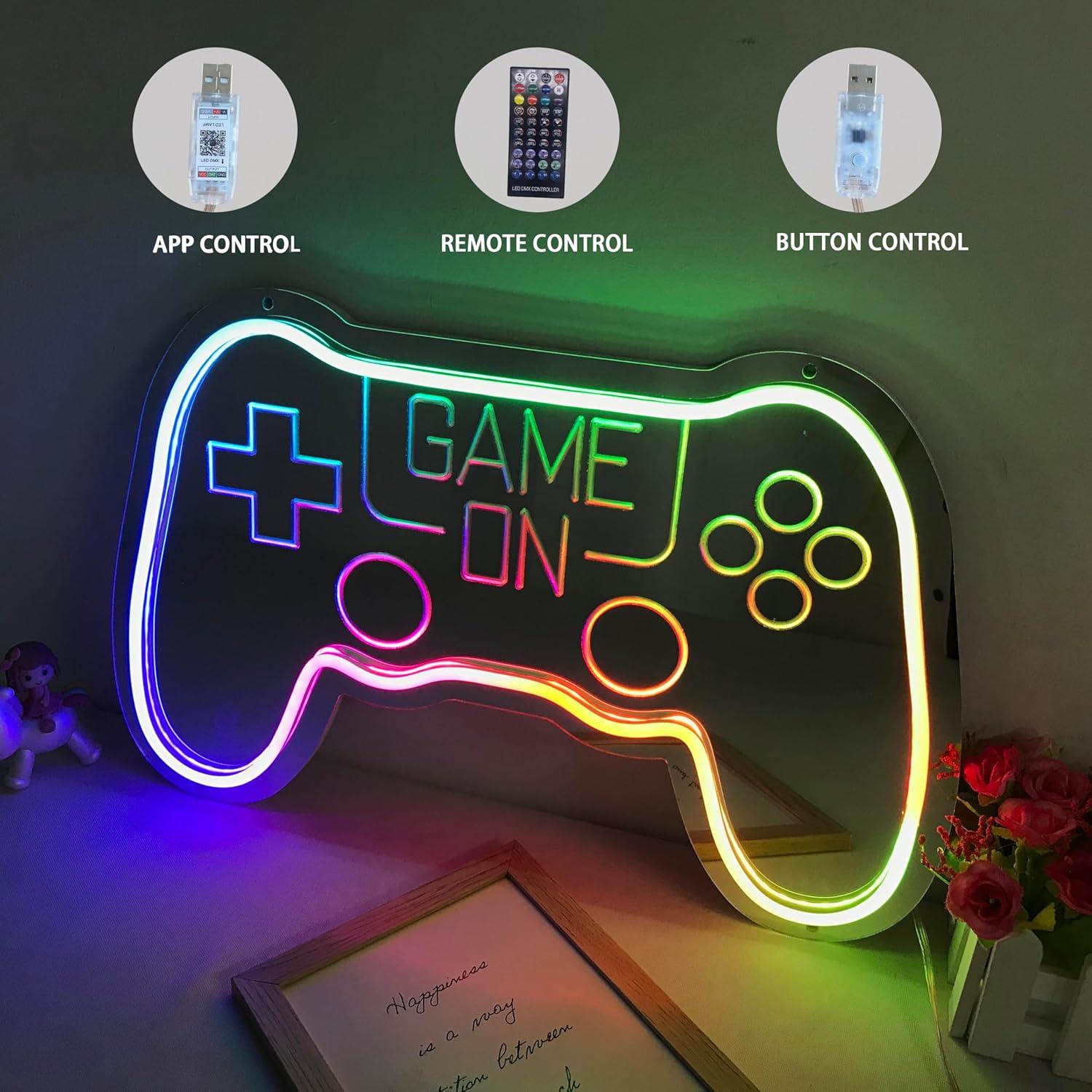 Luz Neón GamePad LED CACUINA 200+ Colores RGB 40x26cm