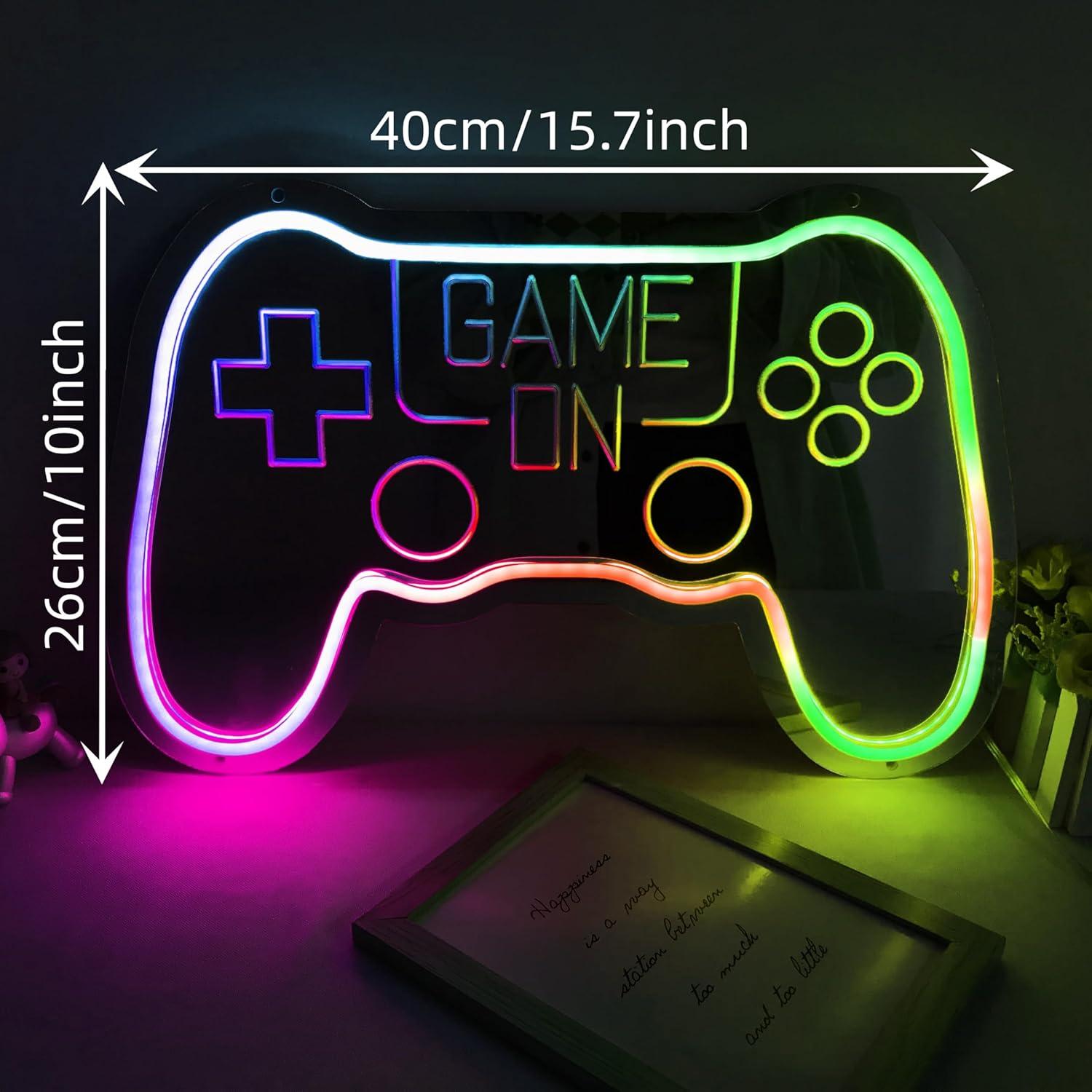 Luz Neón GamePad LED CACUINA 200+ Colores RGB 40x26cm