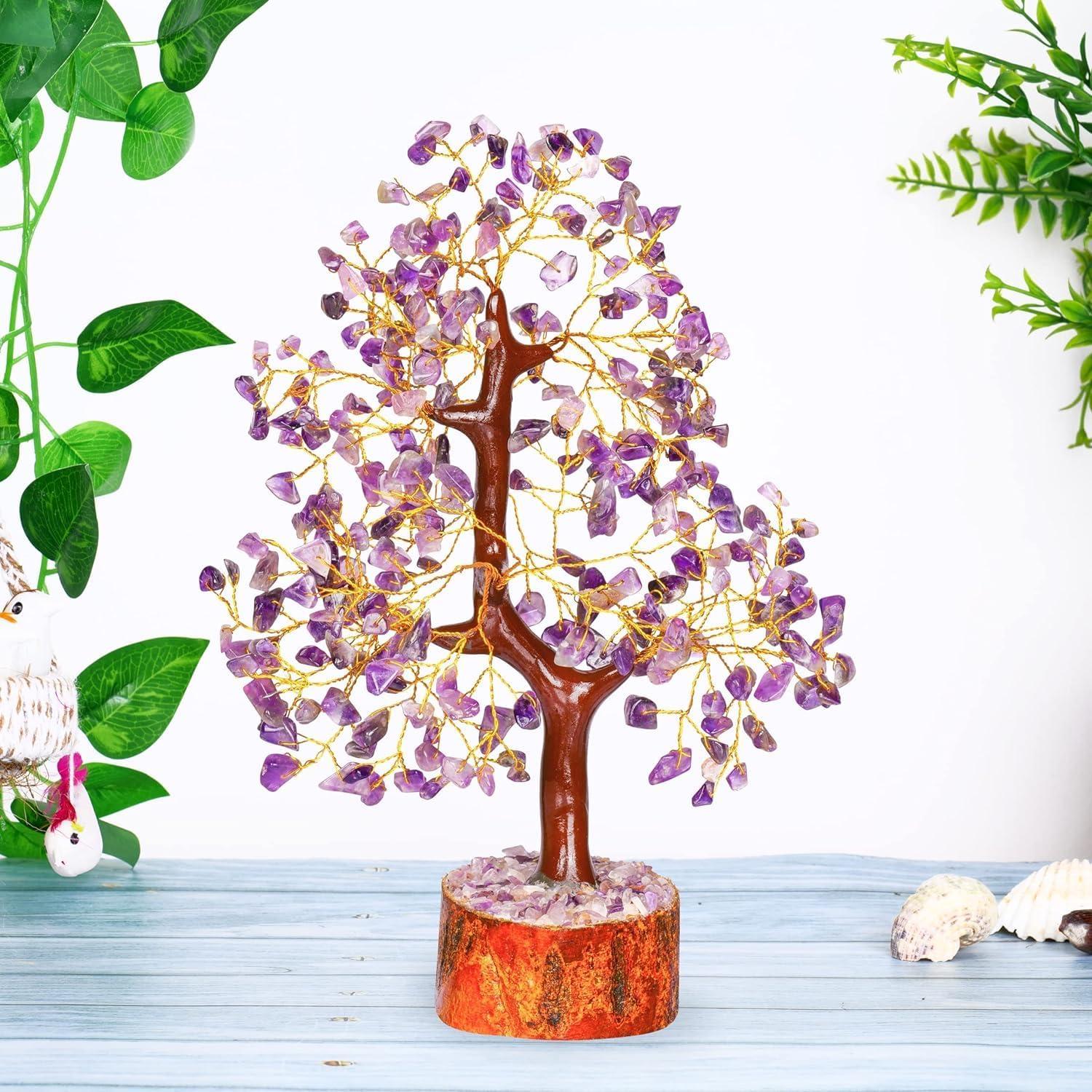 Árbol de Vida de Cristal Amatista 27.9 cm YATSKIA Decoración