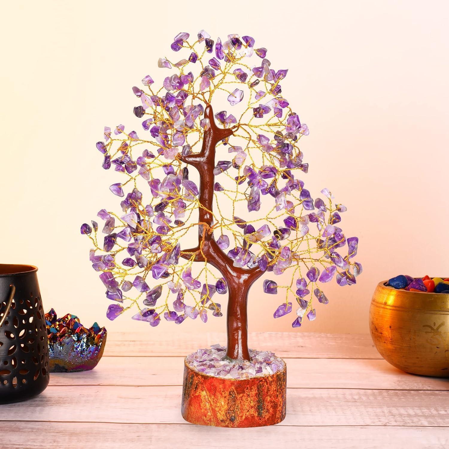 Árbol de Vida de Cristal Amatista 27.9 cm YATSKIA Decoración