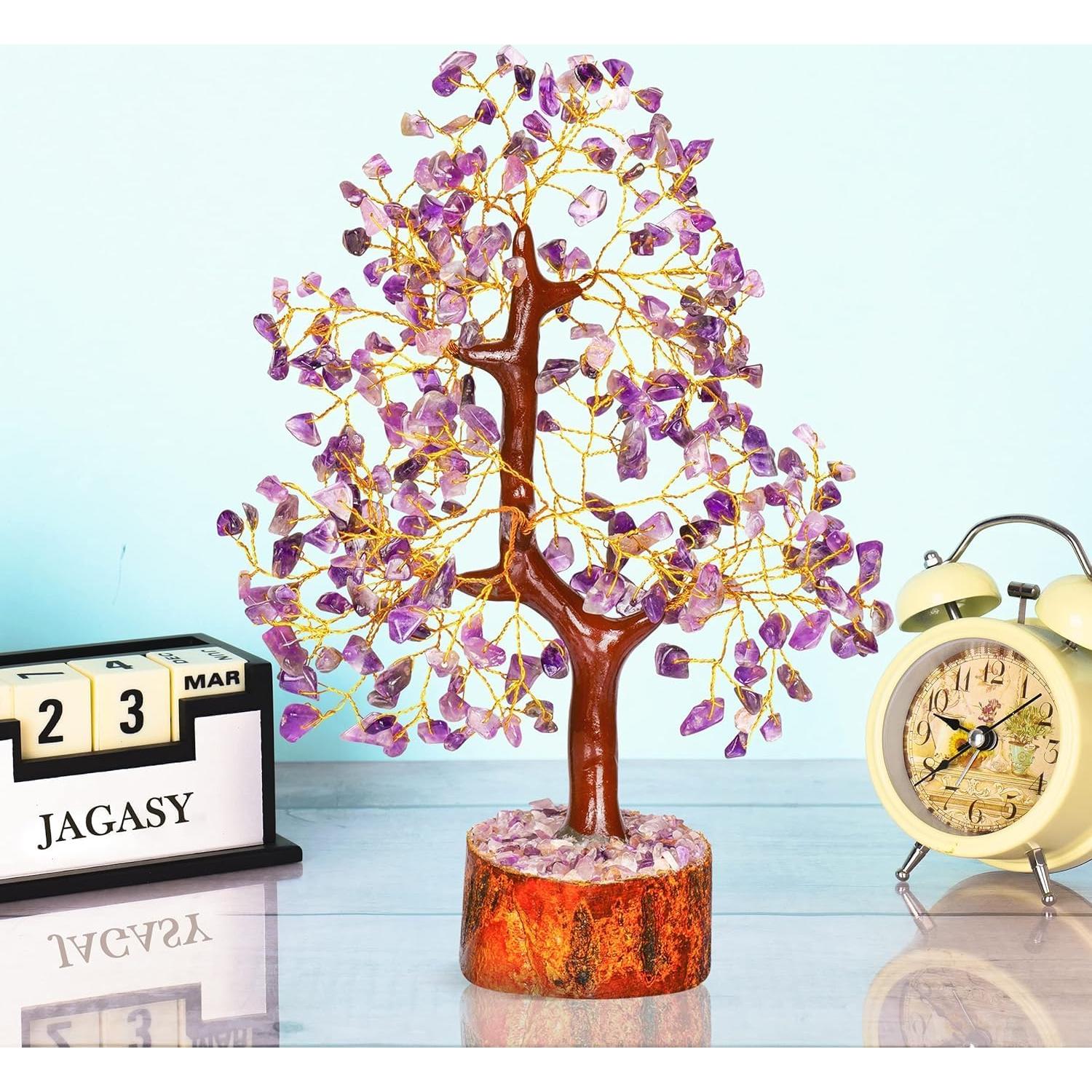 Árbol de Vida de Cristal Amatista 27.9 cm YATSKIA Decoración