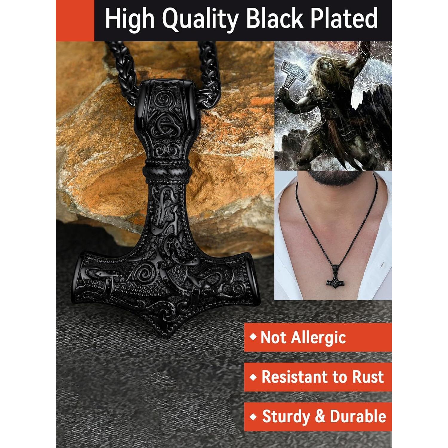 Collar Talisman Martillo de Thor FaithHeart Acero Inoxidable