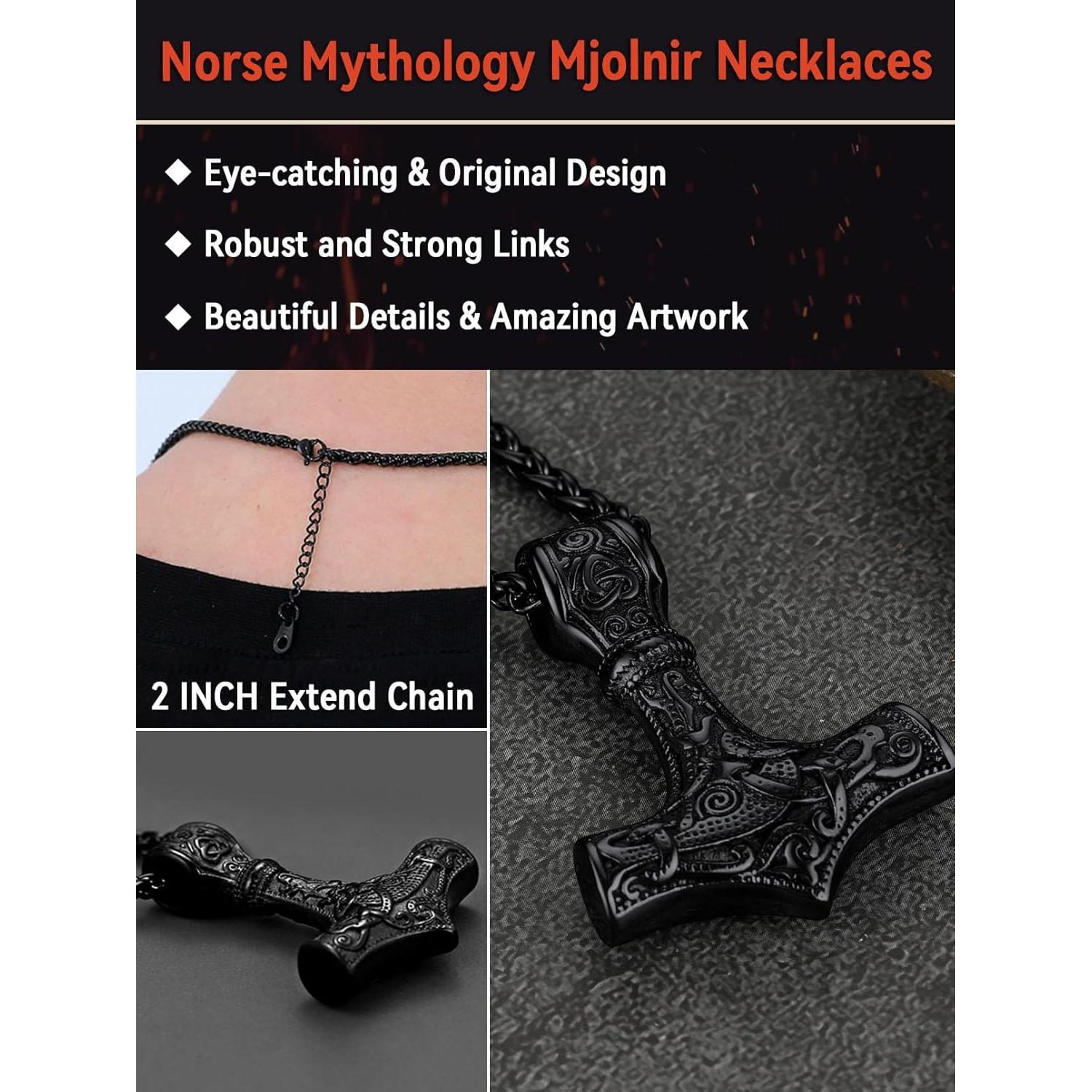 Collar Talisman Martillo de Thor FaithHeart Acero Inoxidable