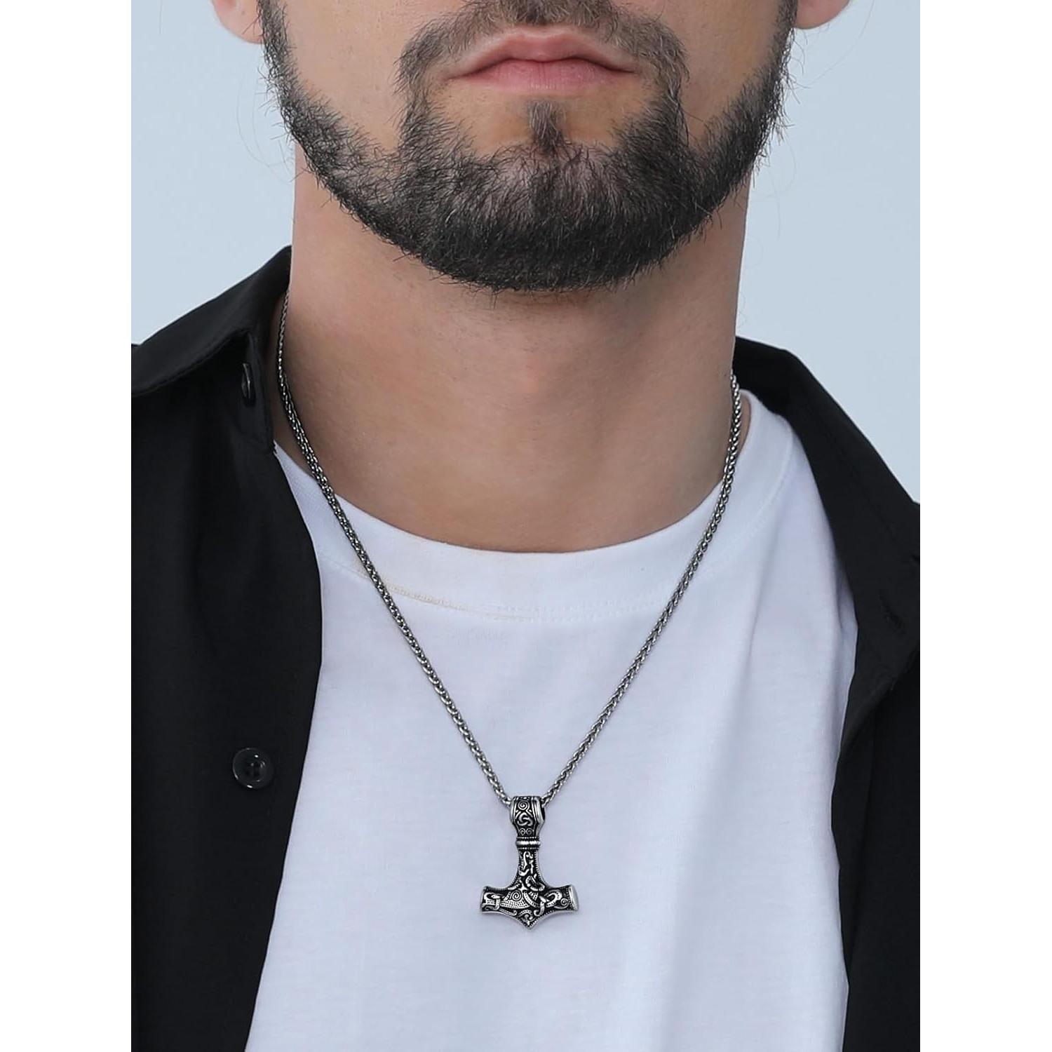 Collar Talisman Martillo de Thor FaithHeart Acero Inoxidable