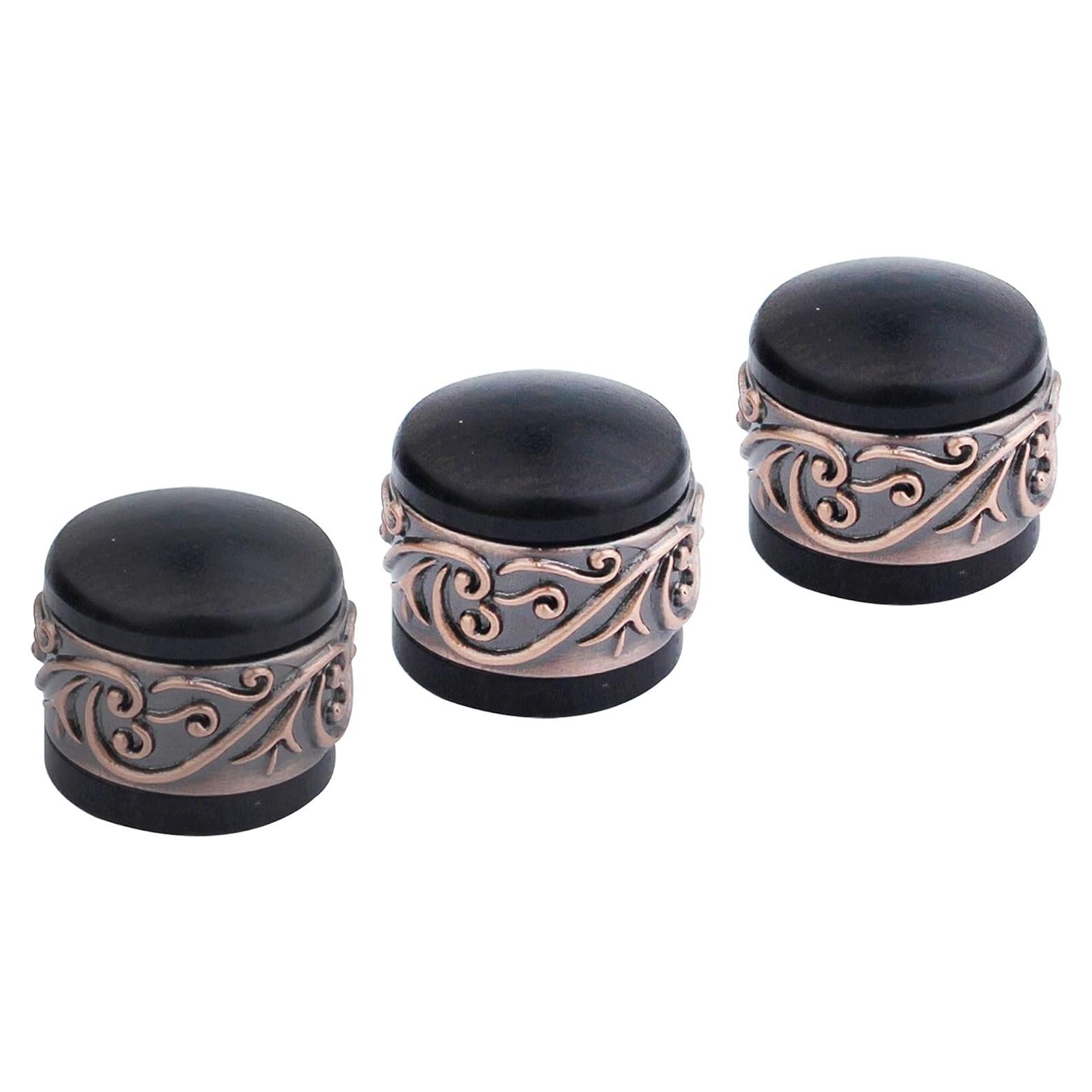 Perillas de Control de Potenciómetro Guyker Ébano 6mm - 3 Pcs