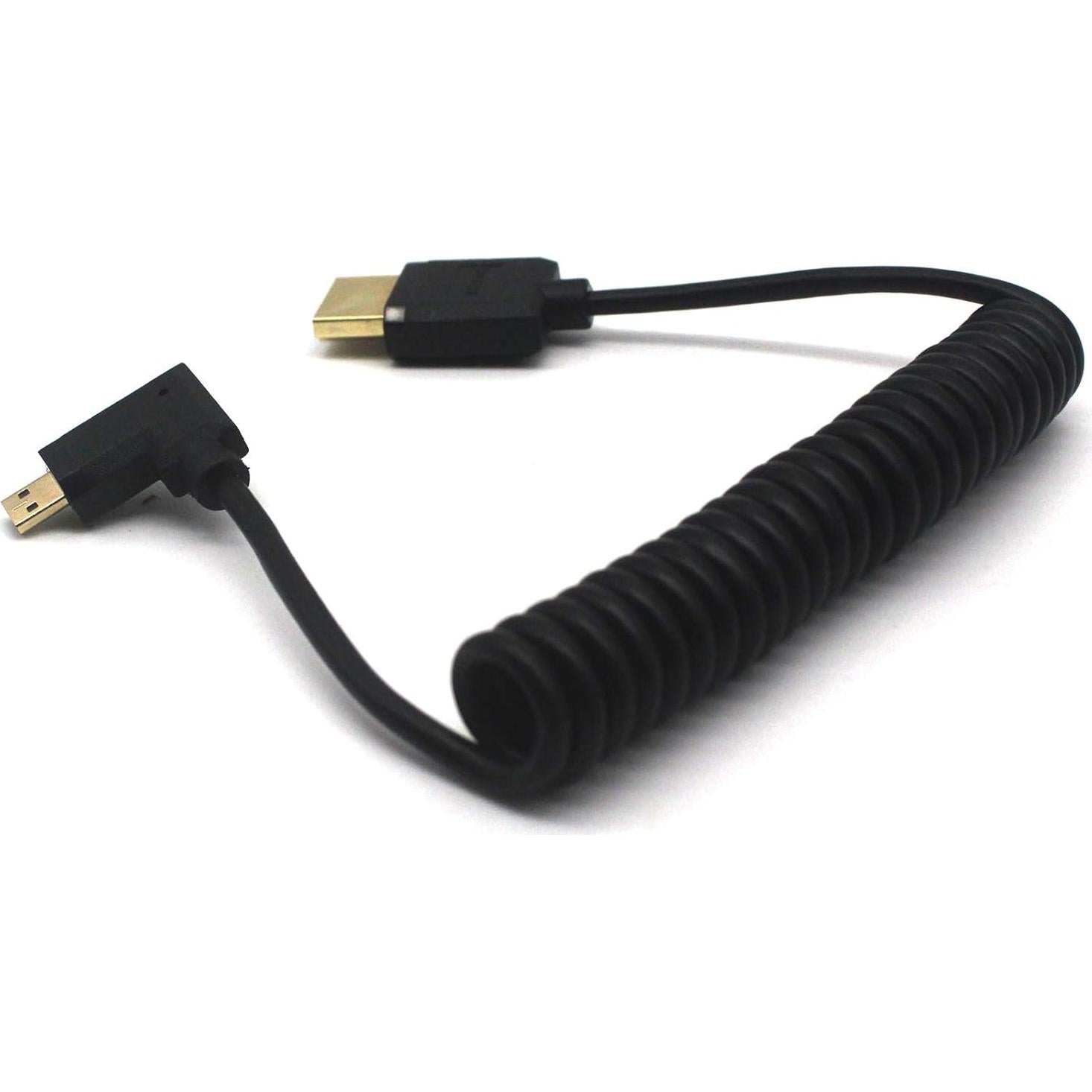 Cable HDMI 2.0 4K 1.2M MOTONG a Micro HDMI ángulo izquierdo