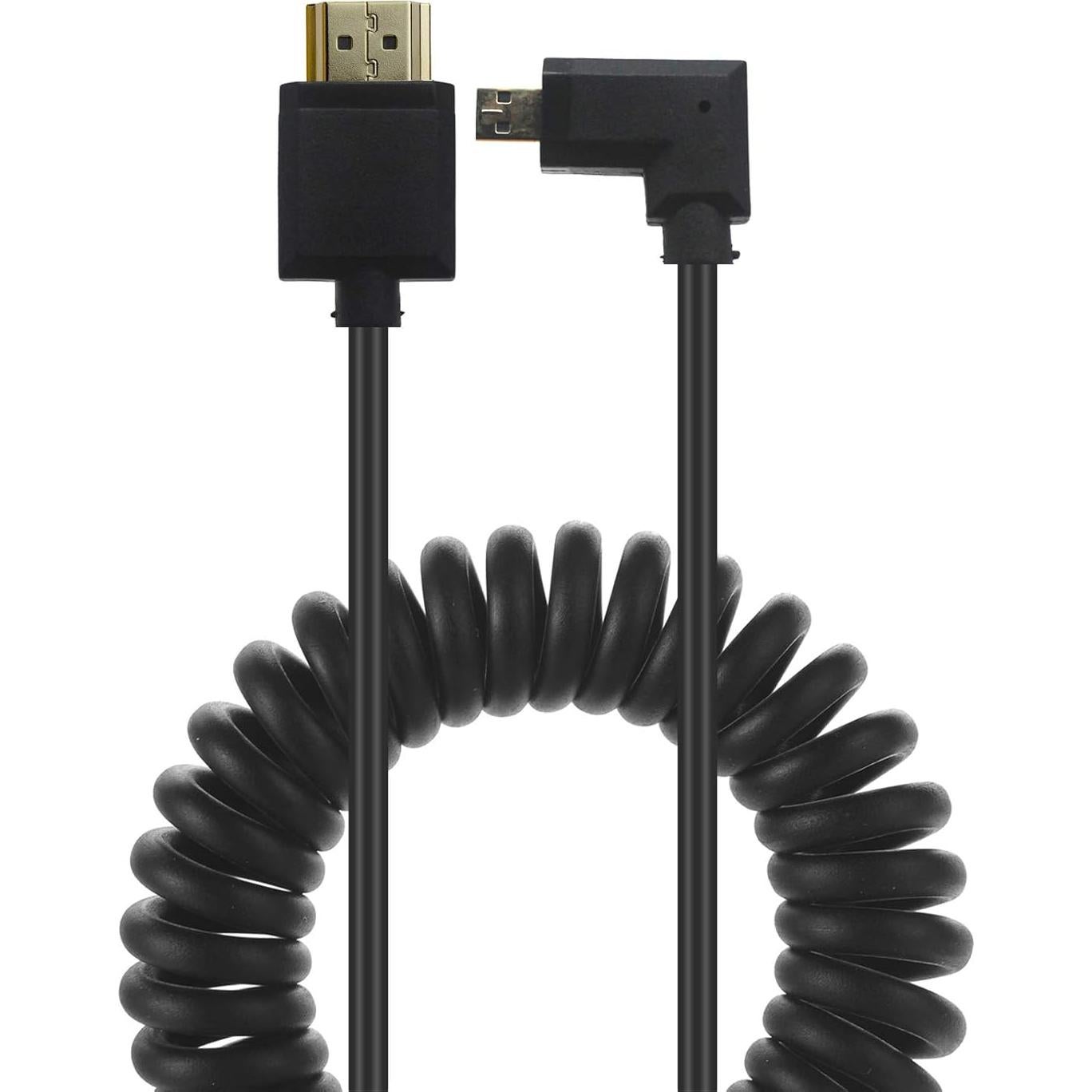 Cable HDMI 2.0 4K 1.2M MOTONG a Micro HDMI ángulo izquierdo