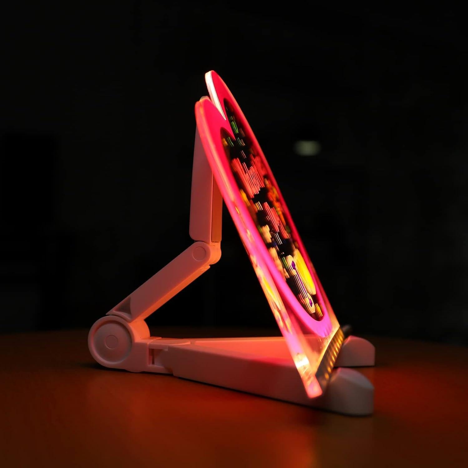 Tablero de Borrado en Seco ENUOLI con Lámpara LED Corazón Rosa 20cm