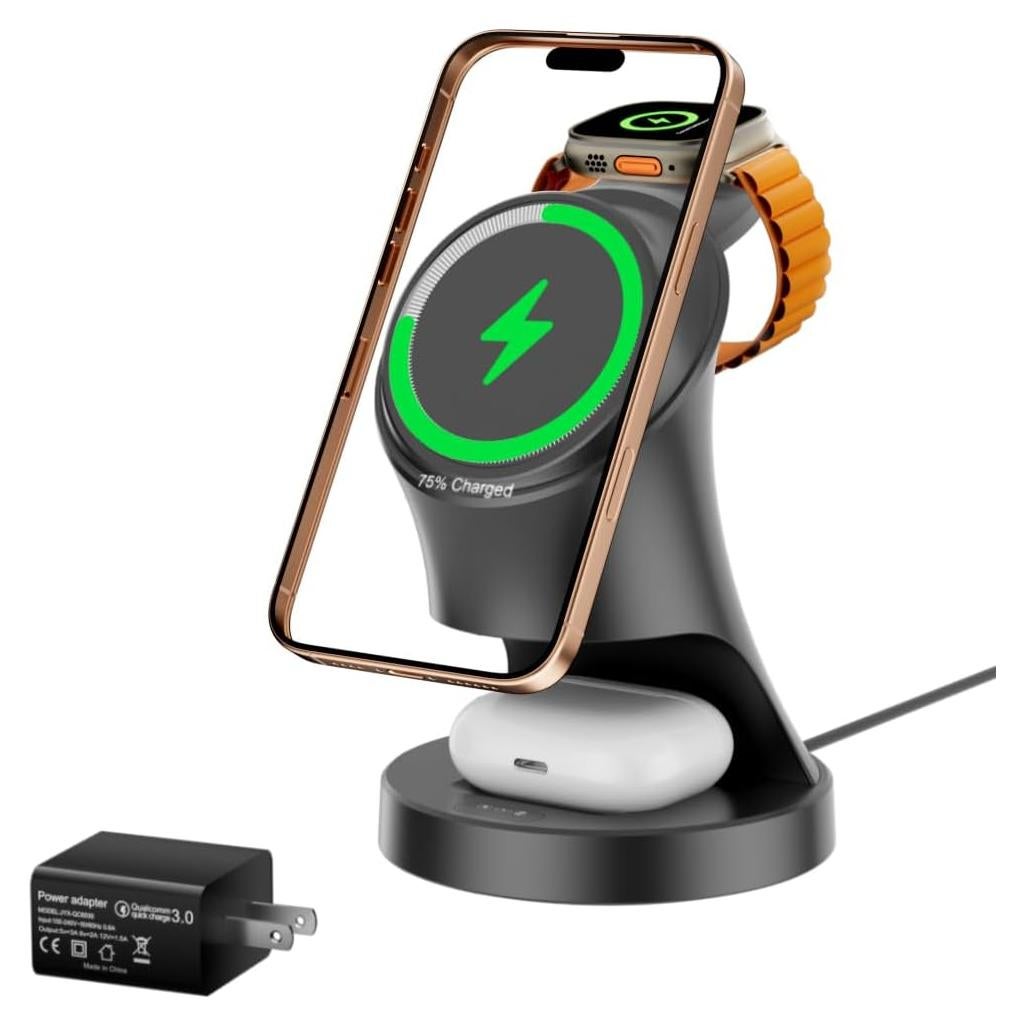 Estación de Carga Inalámbrica 3 en 1 MagSafe para Apple