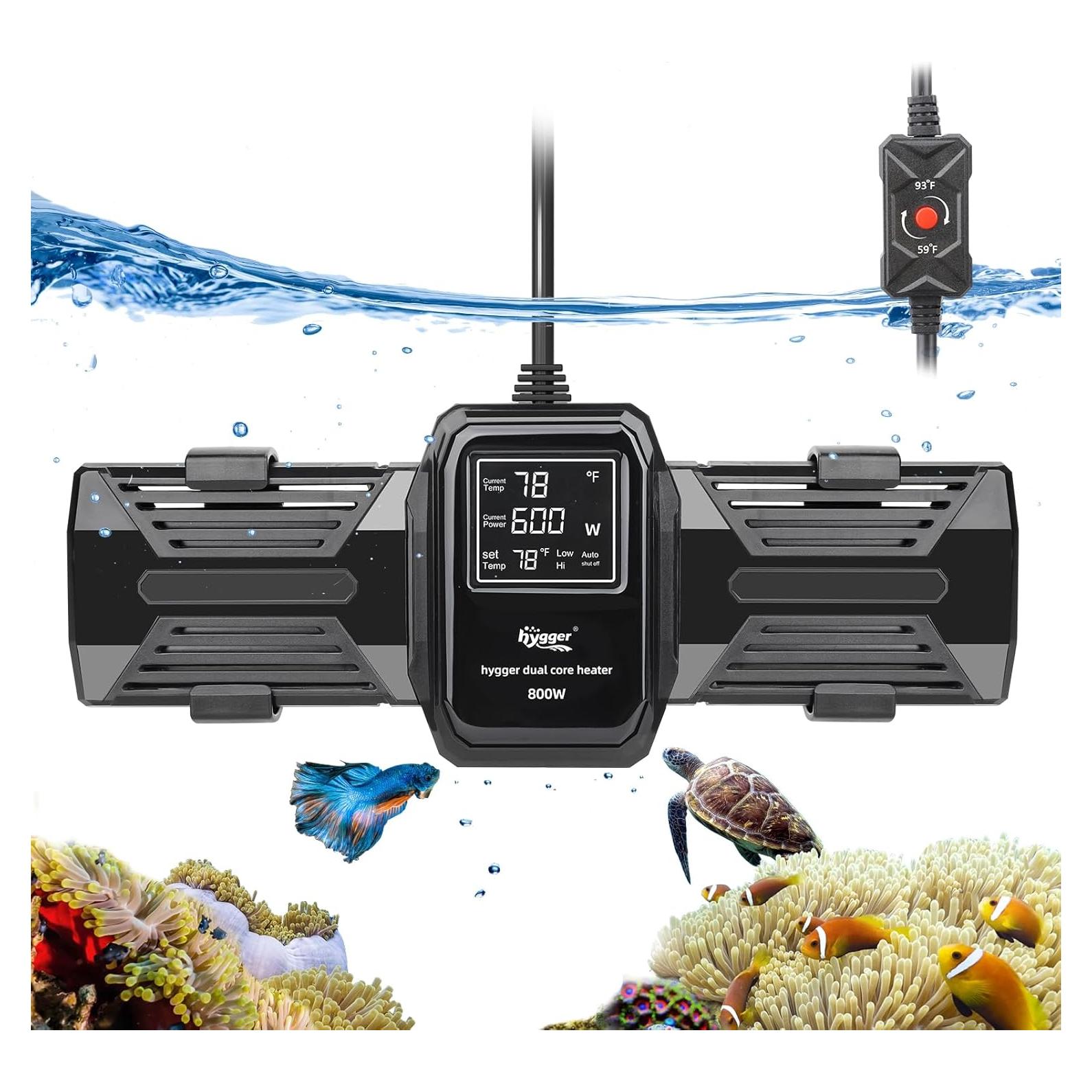 Calentador de Acuario Hygger 600W 800W 1000W Sumergible LED