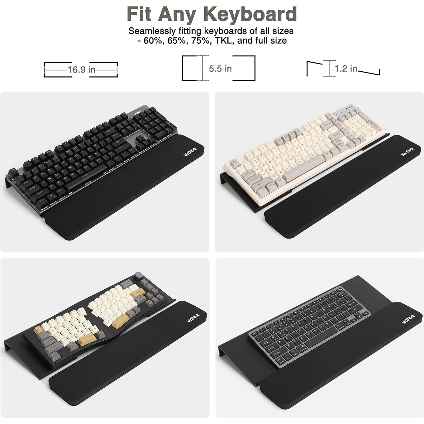 Soporte Elevador de Teclado Ergonómico MAXECHO Negro 42.9 cm