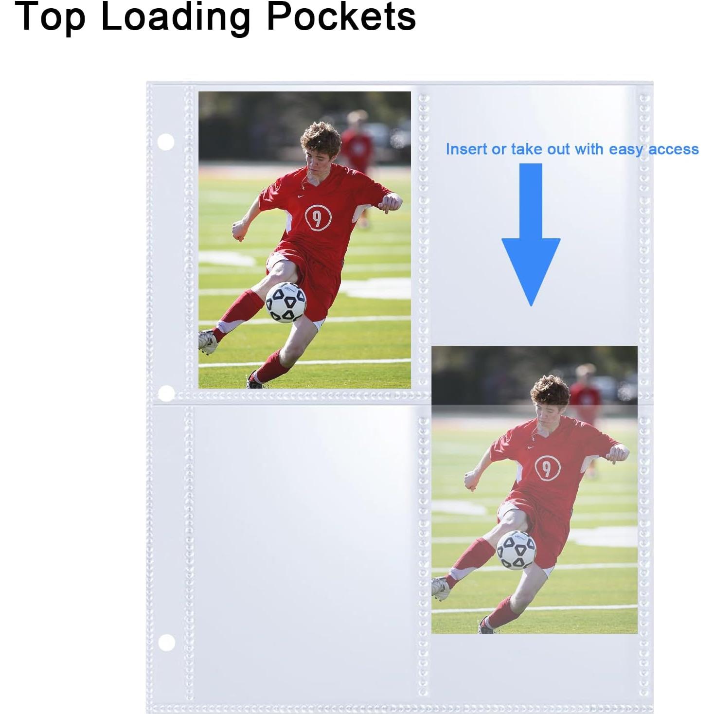 Paquete de 20 fundas para tarjetas A5 WITHYU 4 bolsillos