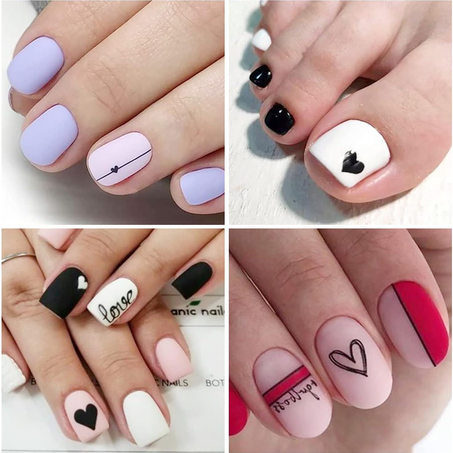 Calcomanías de Uñas TBRZTR 12 Hojas San Valentín Holográfico