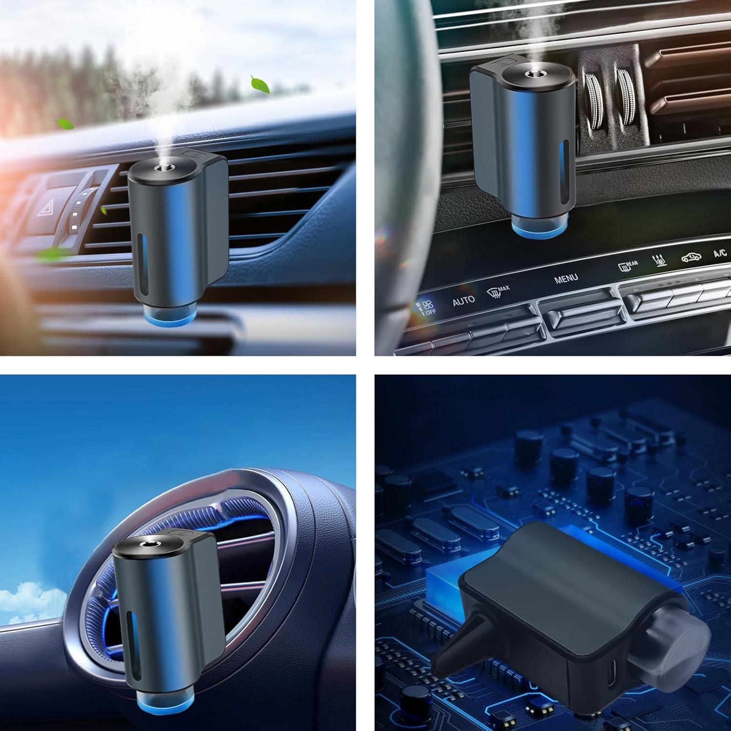 Difusor de Ambientador para Auto Shonoppy Gris con Aceite