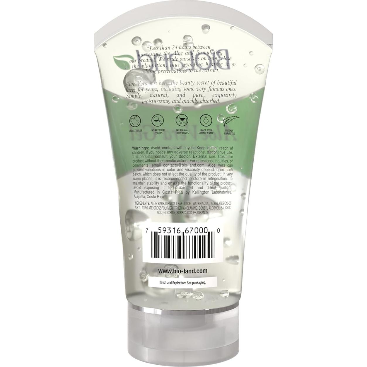 Gel de Aloe Vera BioLand 300 mL - Hidratante Calmante Piel