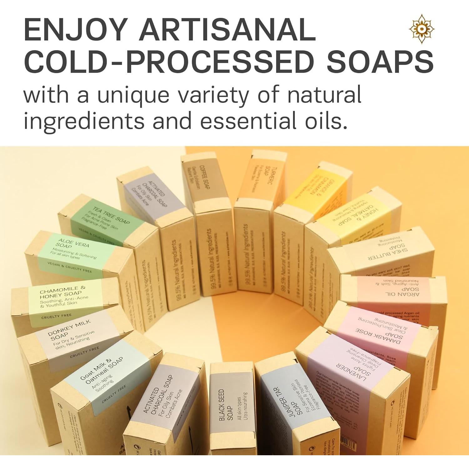 Jabón de Carbón Activado Jabón y Baño Auténtico - 2 Piezas 119g