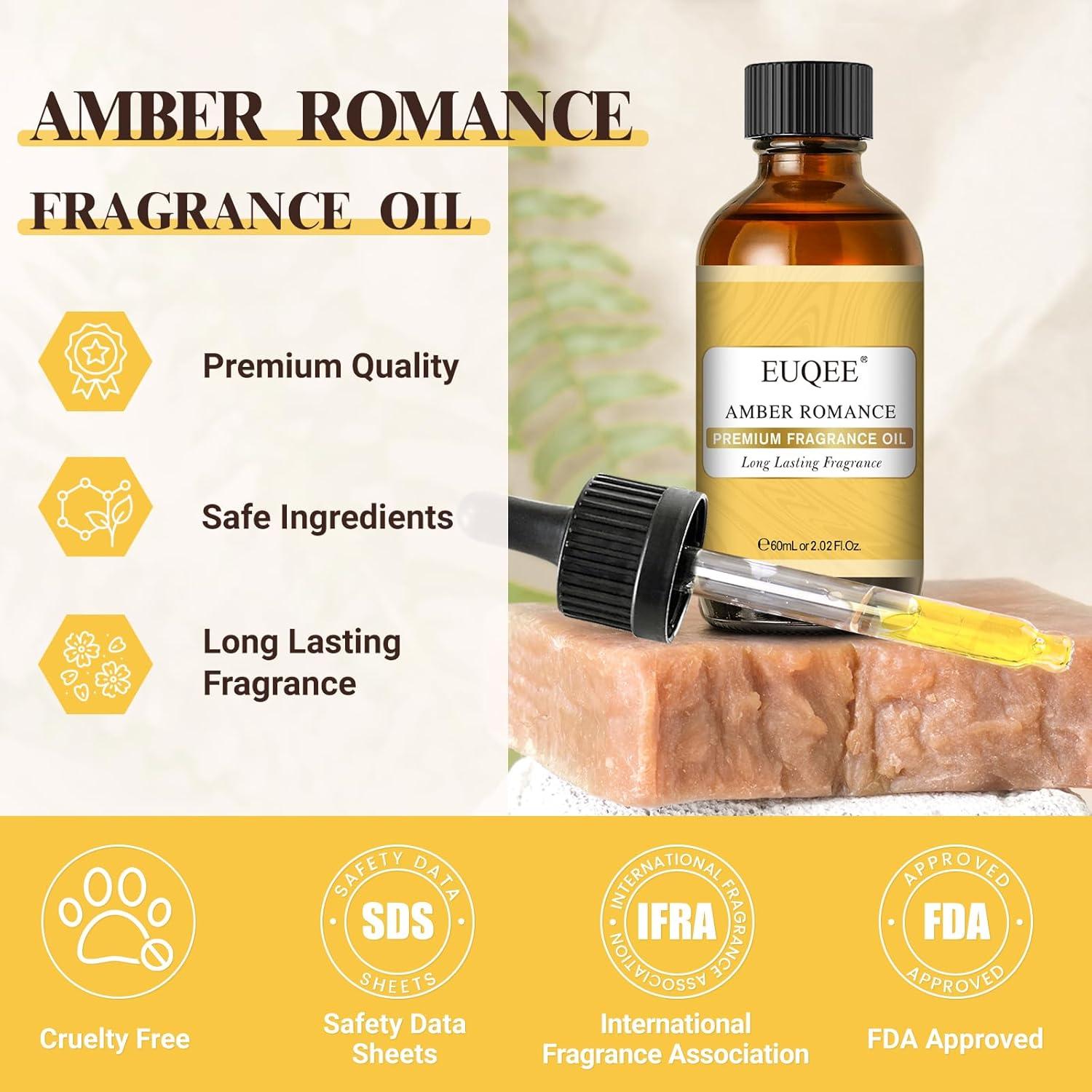 Aceites Aromáticos EUQEE Ámbar Romance 60ml para Difusor