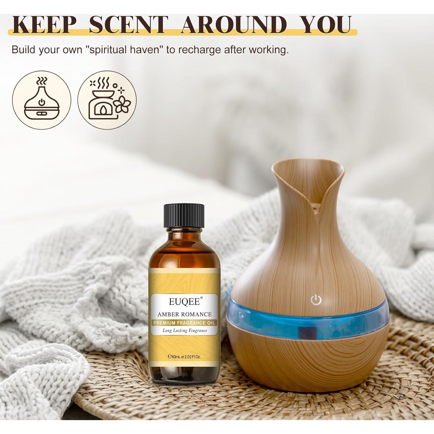 Aceites Aromáticos EUQEE Ámbar Romance 60ml para Difusor