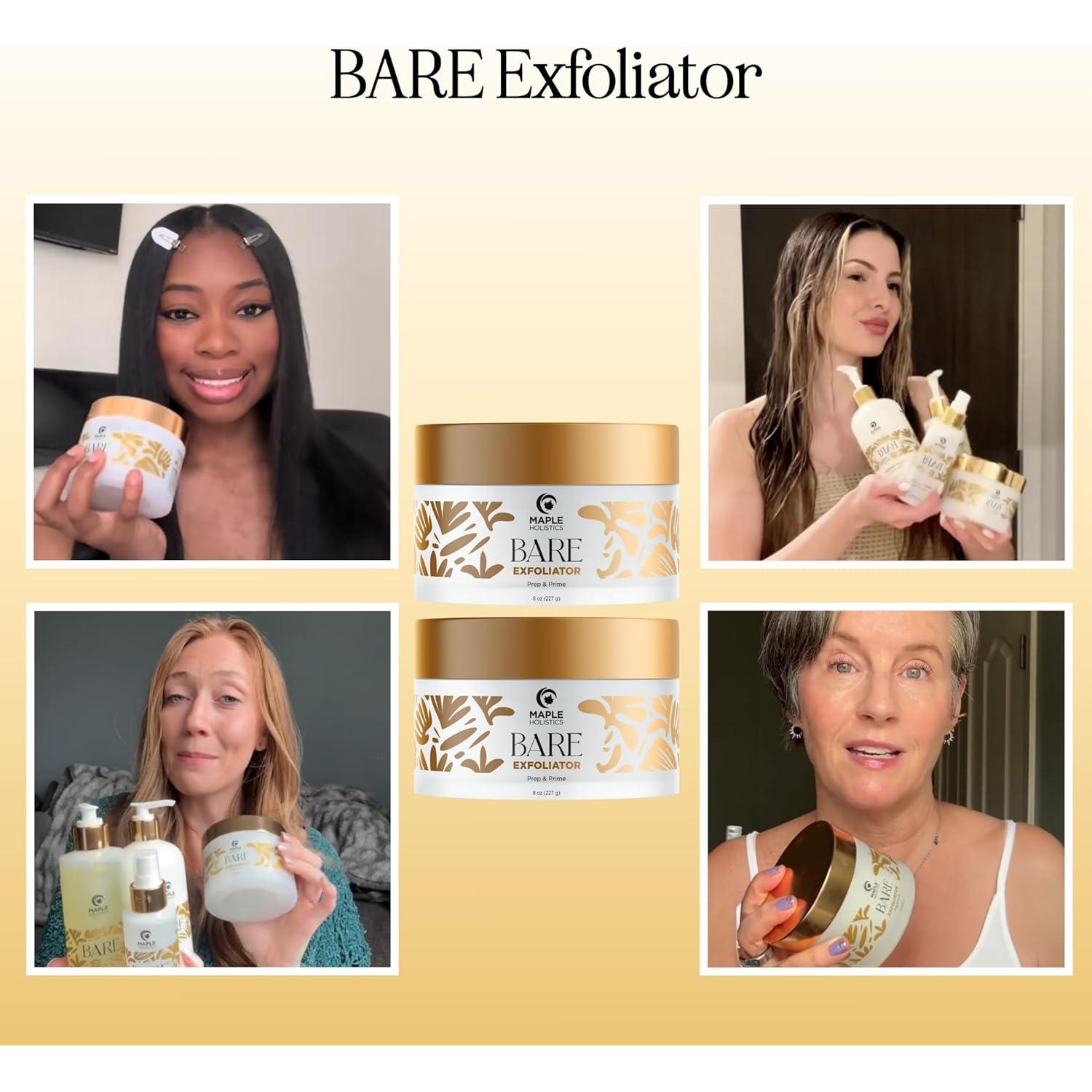 Exfoliante Pre Afeitado Bare Maple Holistics 236 ml - Vello Encarnado