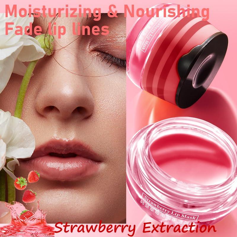 Bálsamo Labial Hidratante Qifylmaf Miel y Fresa 4 Pcs