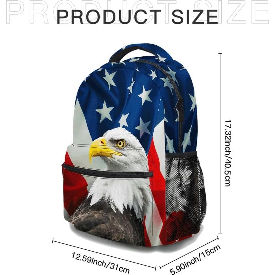 Mochila Colorida Oxford Unisex 34L con Bandera Americana