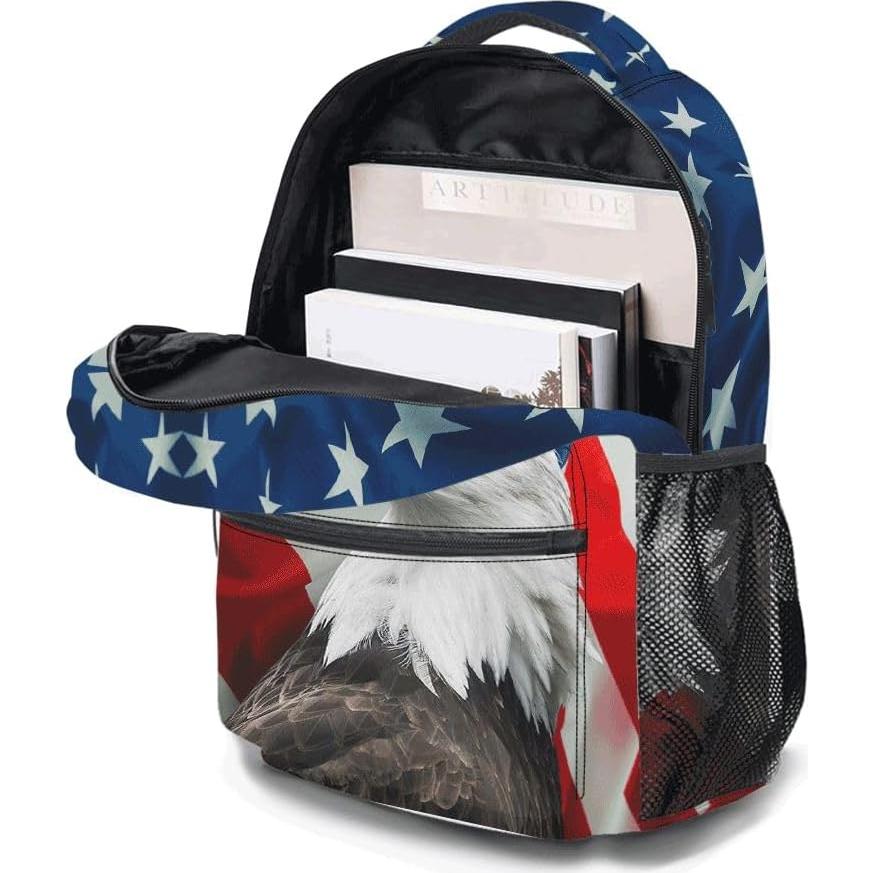 Mochila Colorida Oxford Unisex 34L con Bandera Americana