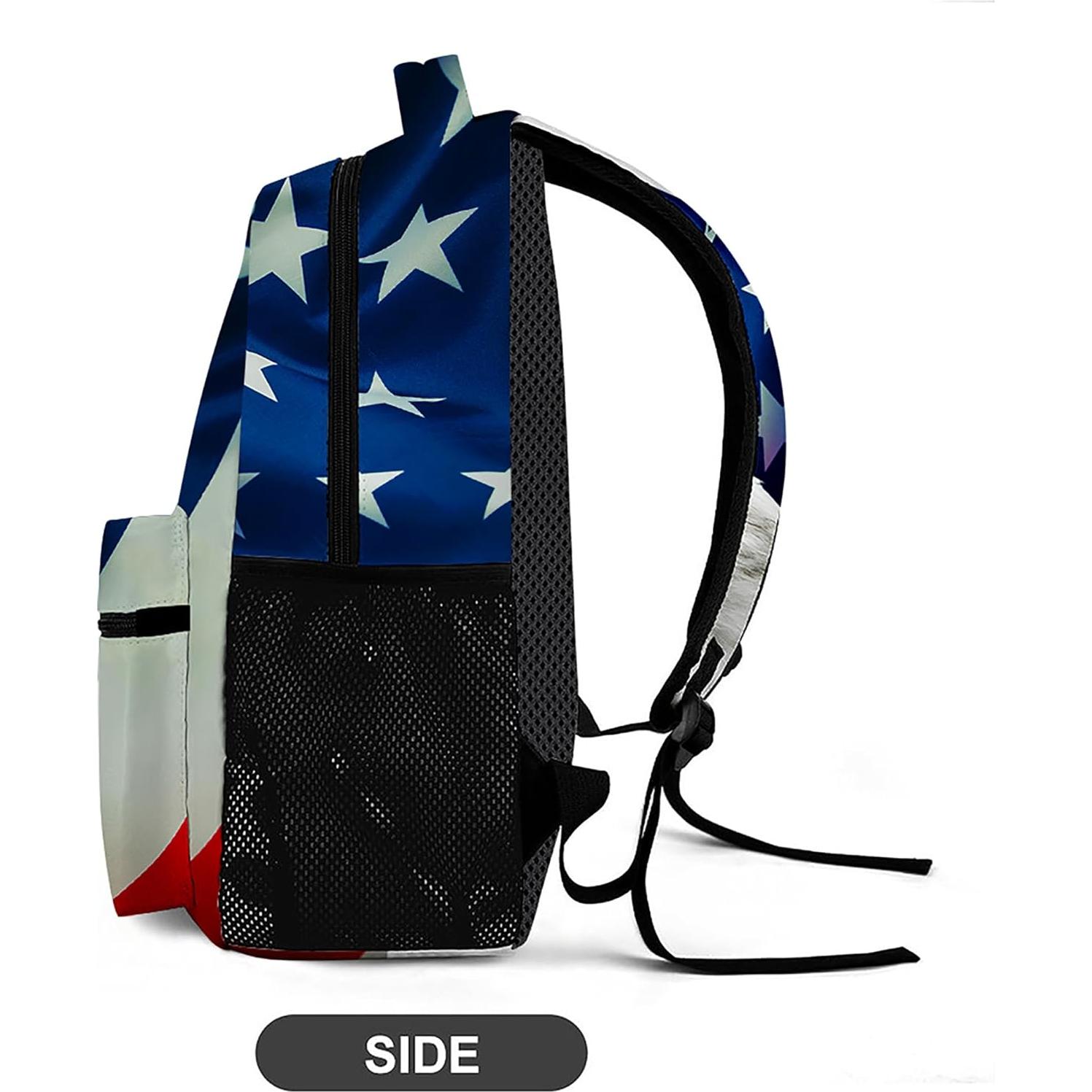 Mochila Colorida Oxford Unisex 34L con Bandera Americana
