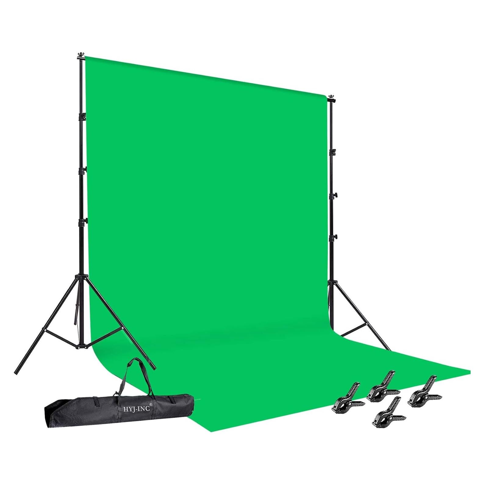 Kit Estudio Fotográfico HYJ 100% Algodón Verde 3x2.4m