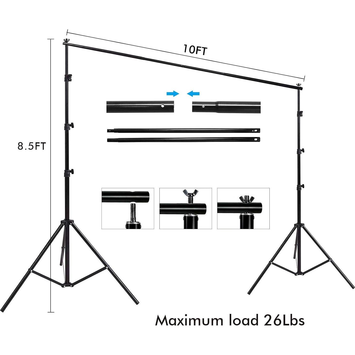Kit Estudio Fotográfico HYJ 100% Algodón Verde 3x2.4m